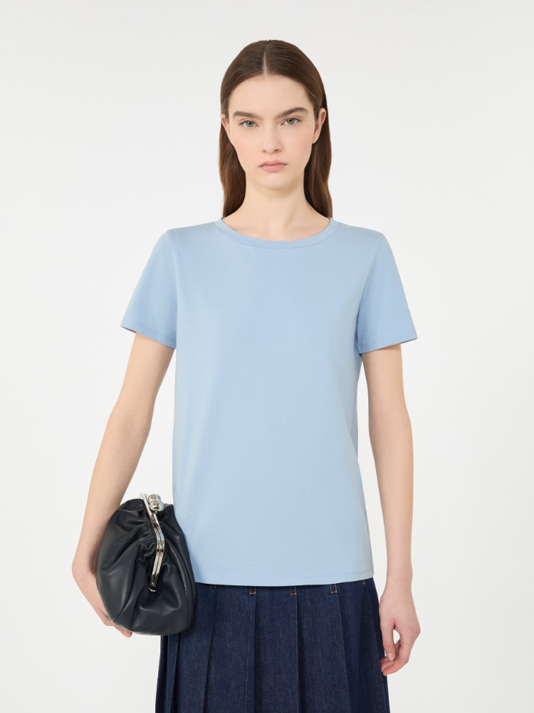 Basic cotton jersey T-shirt - LIGHT BLUE - Weekend