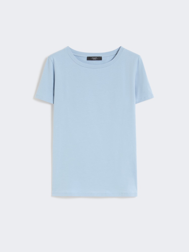 Basic cotton jersey T-shirt - LIGHT BLUE - Weekend