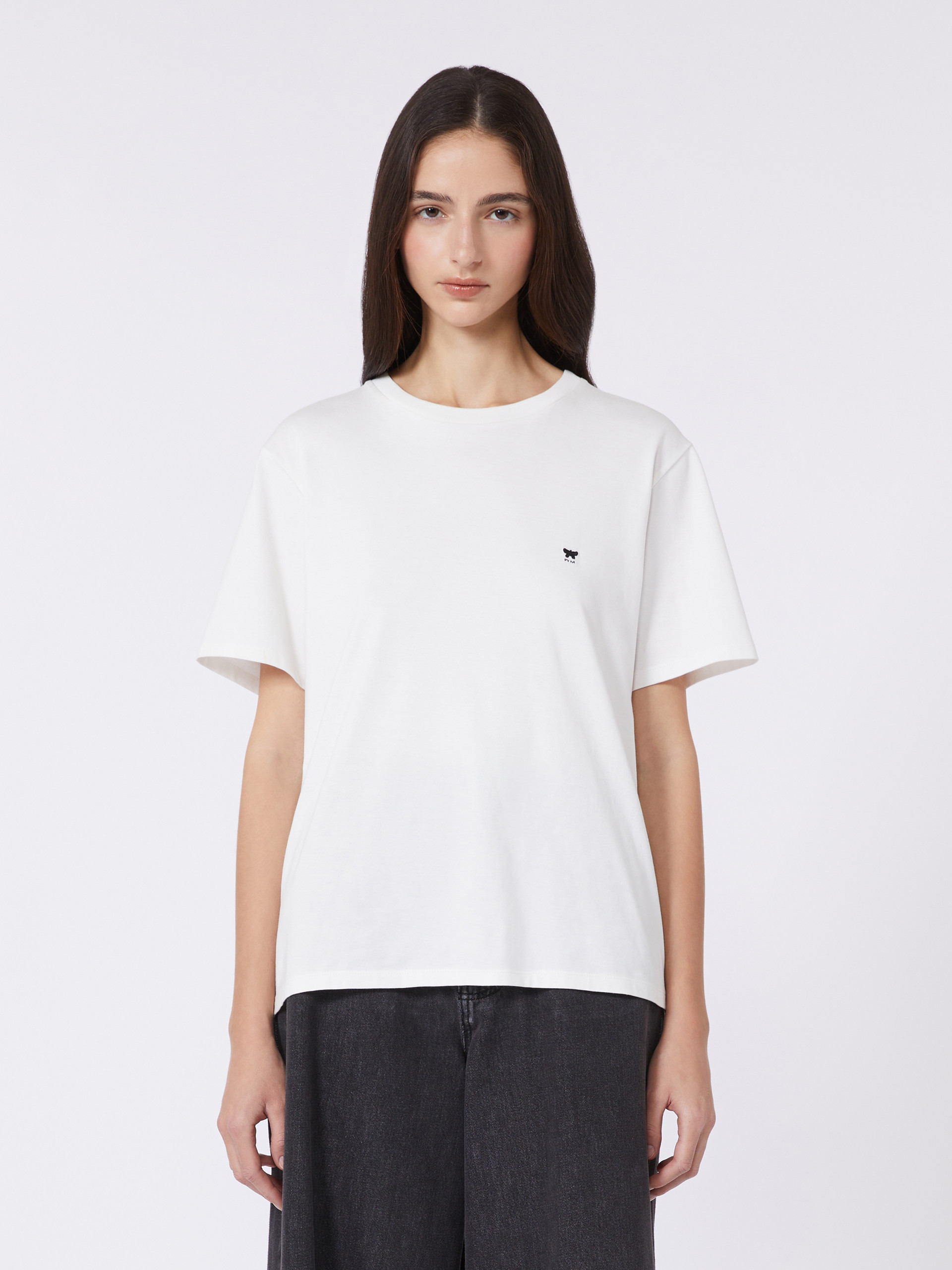Cotton basic T-shirt - OPTICAL WHITE - Weekend Max Mara - 2