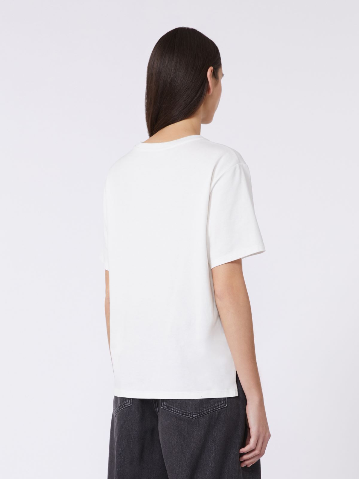 Cotton basic T-shirt - OPTICAL WHITE - Weekend - 3