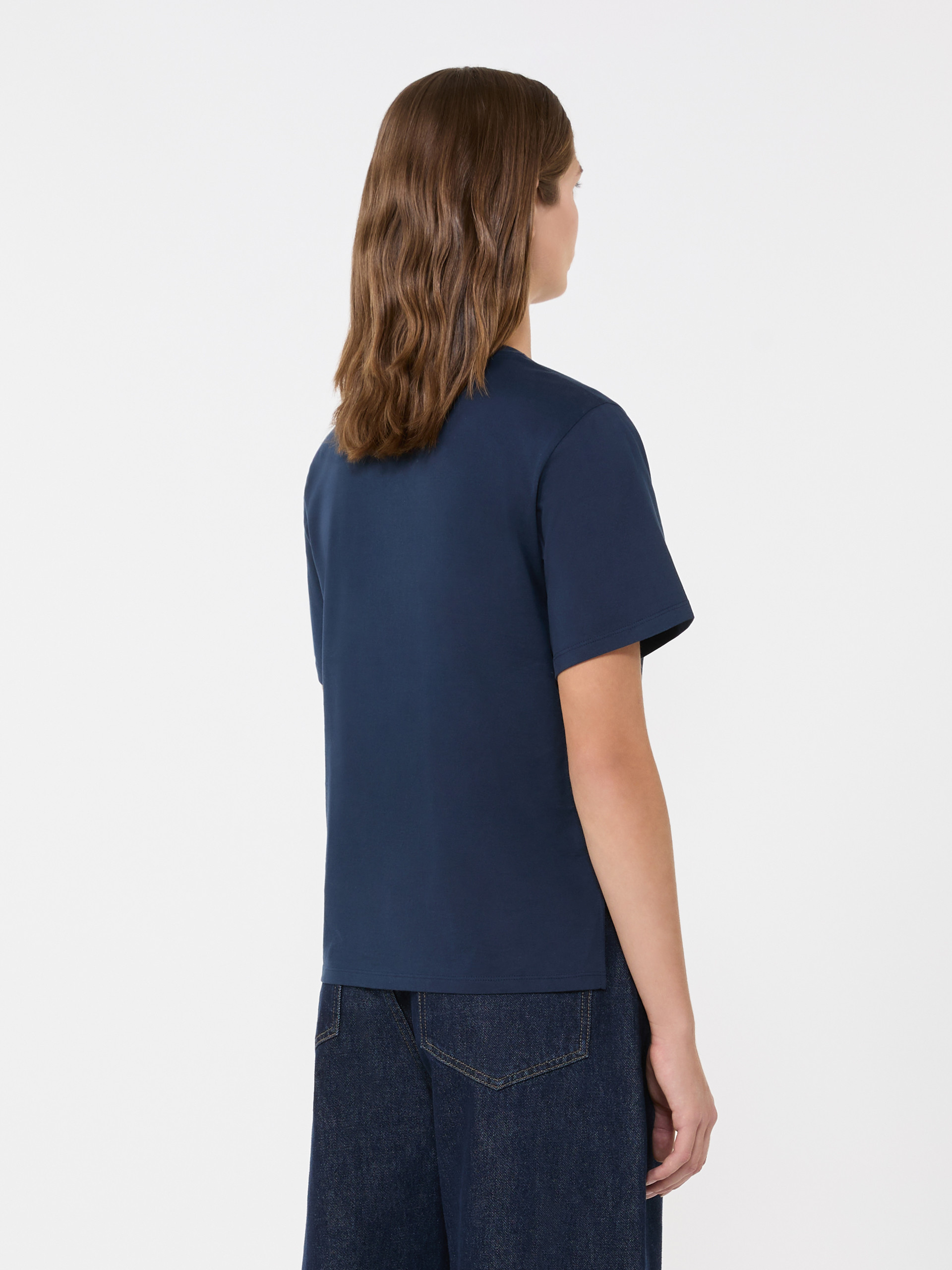 Cotton basic T-shirt - NAVY - Weekend Max Mara - 3