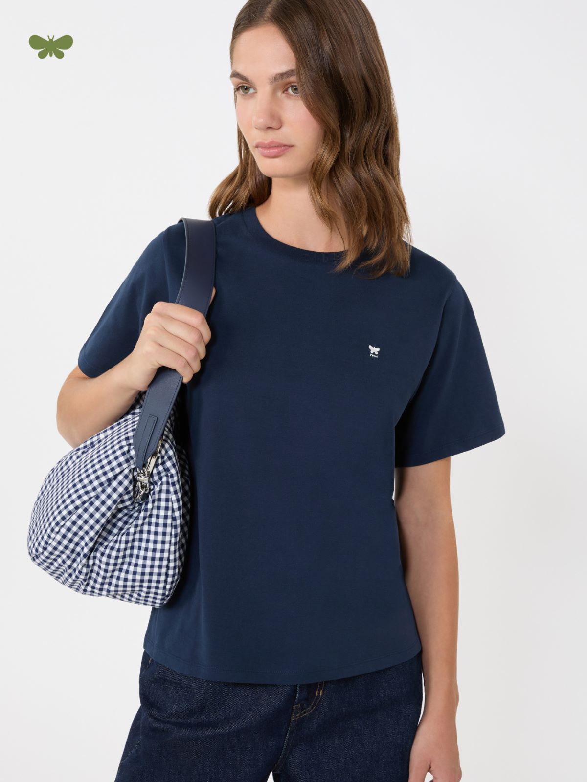 Cotton basic T-shirt - NAVY - Weekend - 4