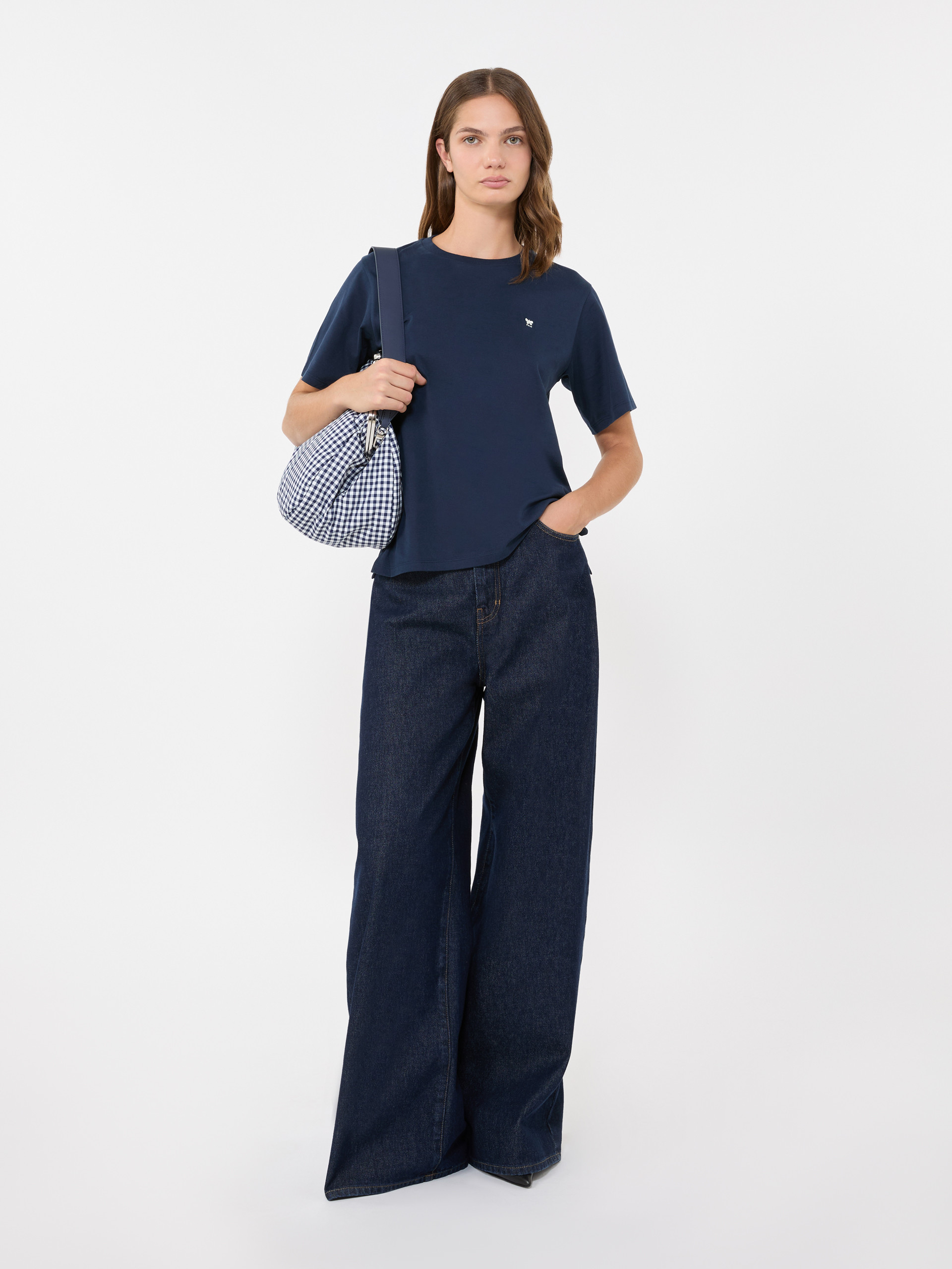 Cotton basic T-shirt - NAVY - Weekend Max Mara