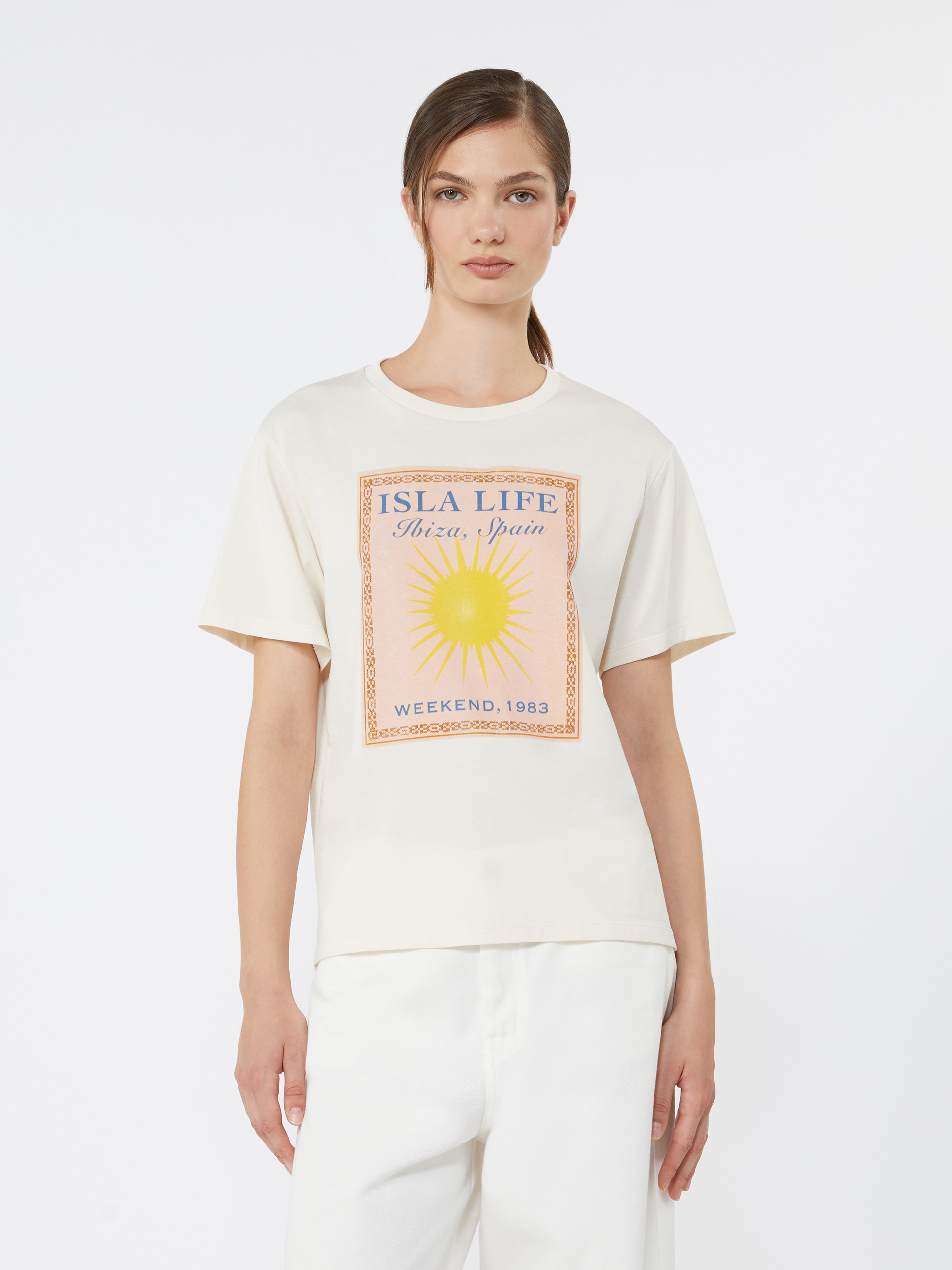 Cotton jersey T-shirt - ECRU - Weekend Max Mara - 2