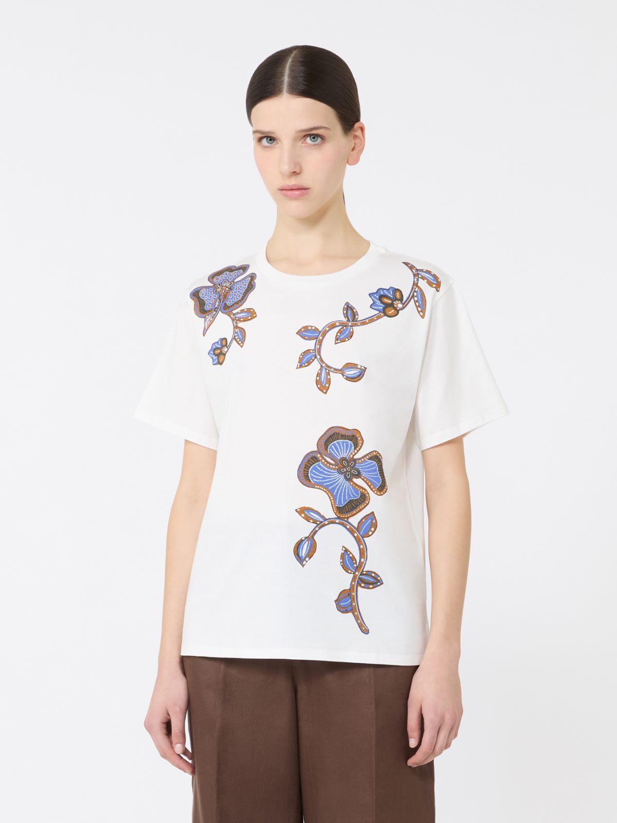 T-shirt in jersey di cotone - BIANCO - Weekend - 2