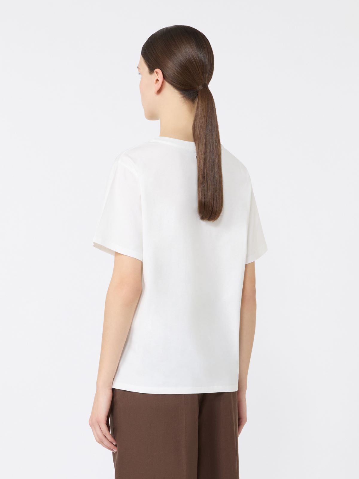 T-shirt in jersey di cotone - BIANCO - Weekend - 3