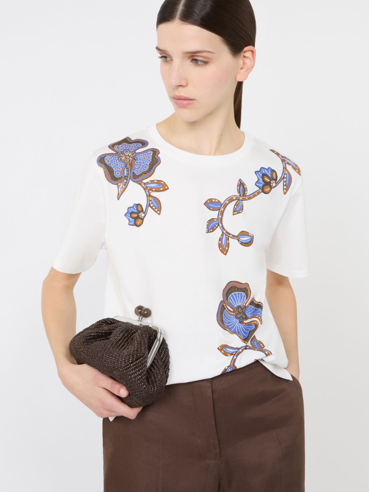 T-shirt in jersey di cotone - BIANCO - Weekend - 4