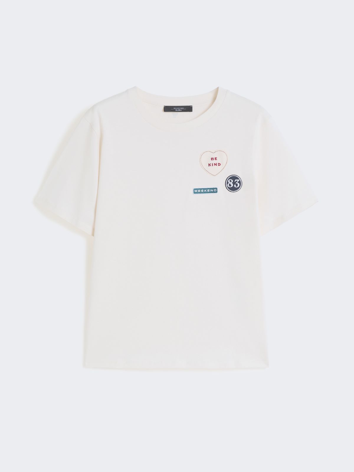 Print and embroidery-adorned cotton T-shirt - Weekend Max Mara - 5