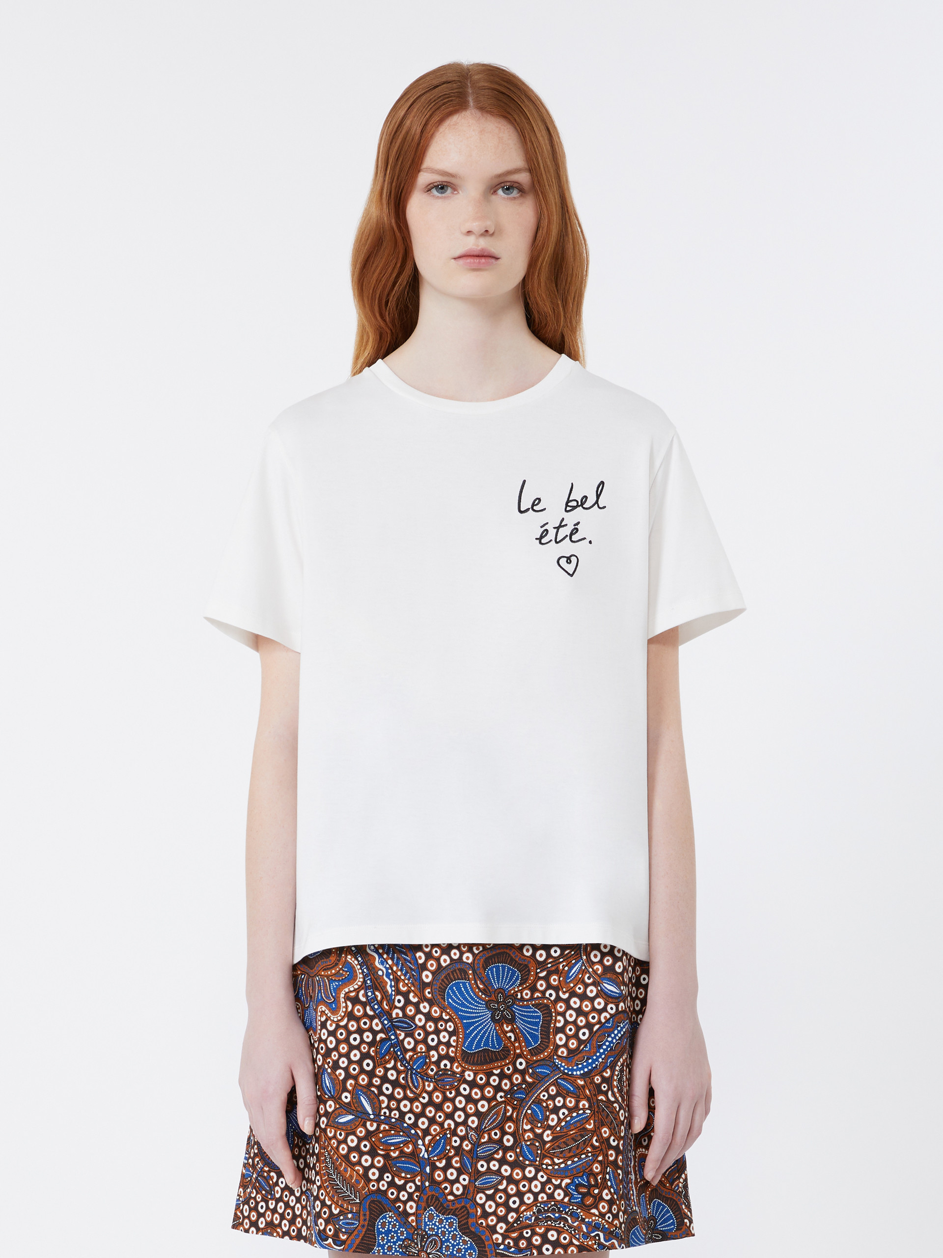 Jersey T-shirt with graphics - WHITE - Weekend Max Mara - 2