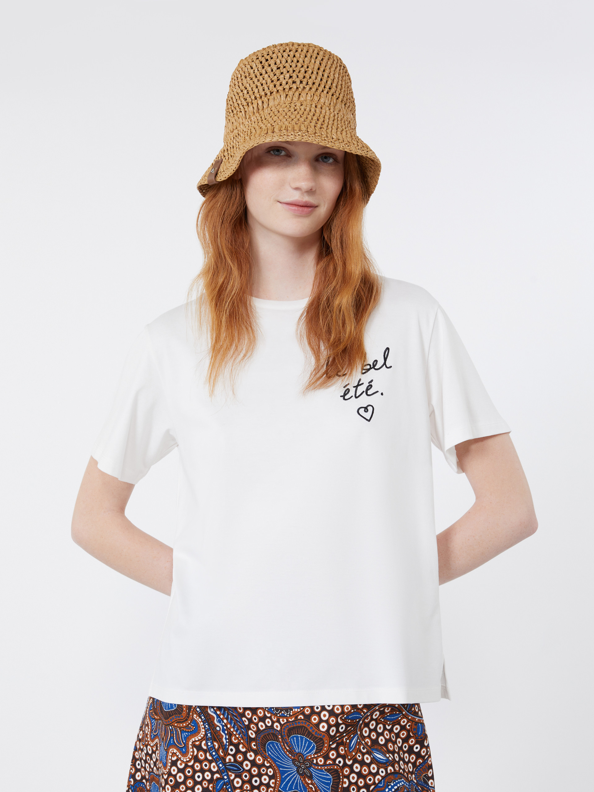 Jersey T-shirt with graphics - WHITE - Weekend Max Mara - 4