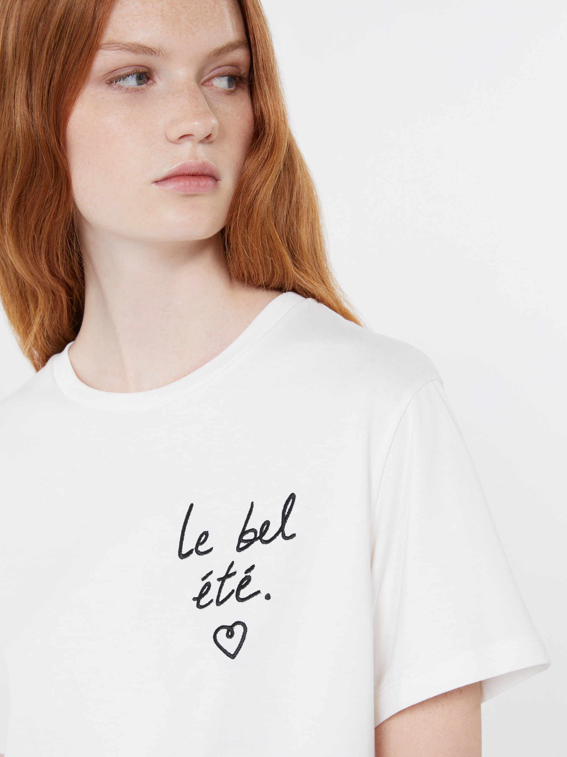 Jersey T-shirt with graphics - WHITE - Weekend Max Mara - 5