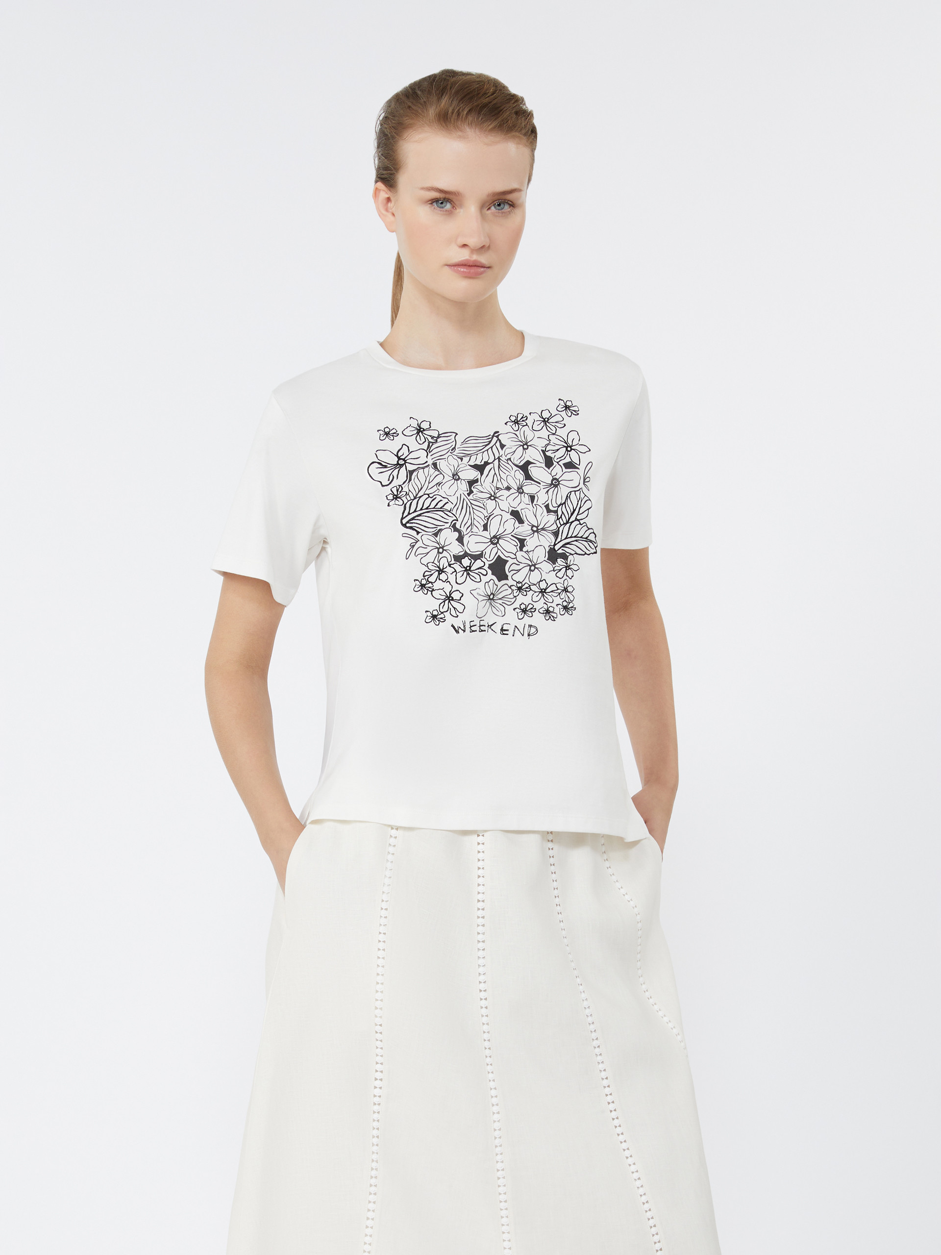 Jersey T-shirt with graphics - Weekend Max Mara - 4