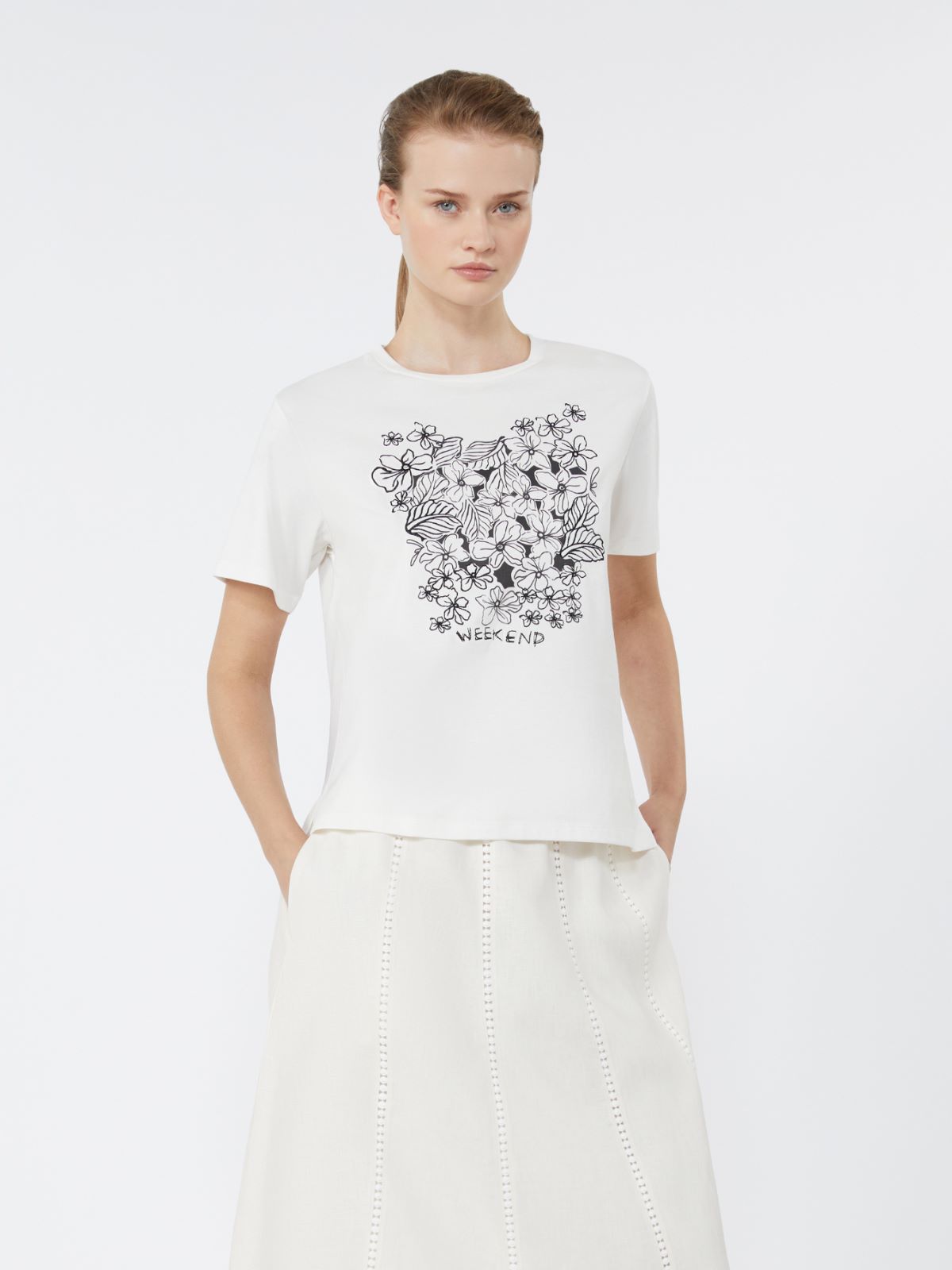 Jersey T-shirt with graphics - Weekend Max Mara - 4