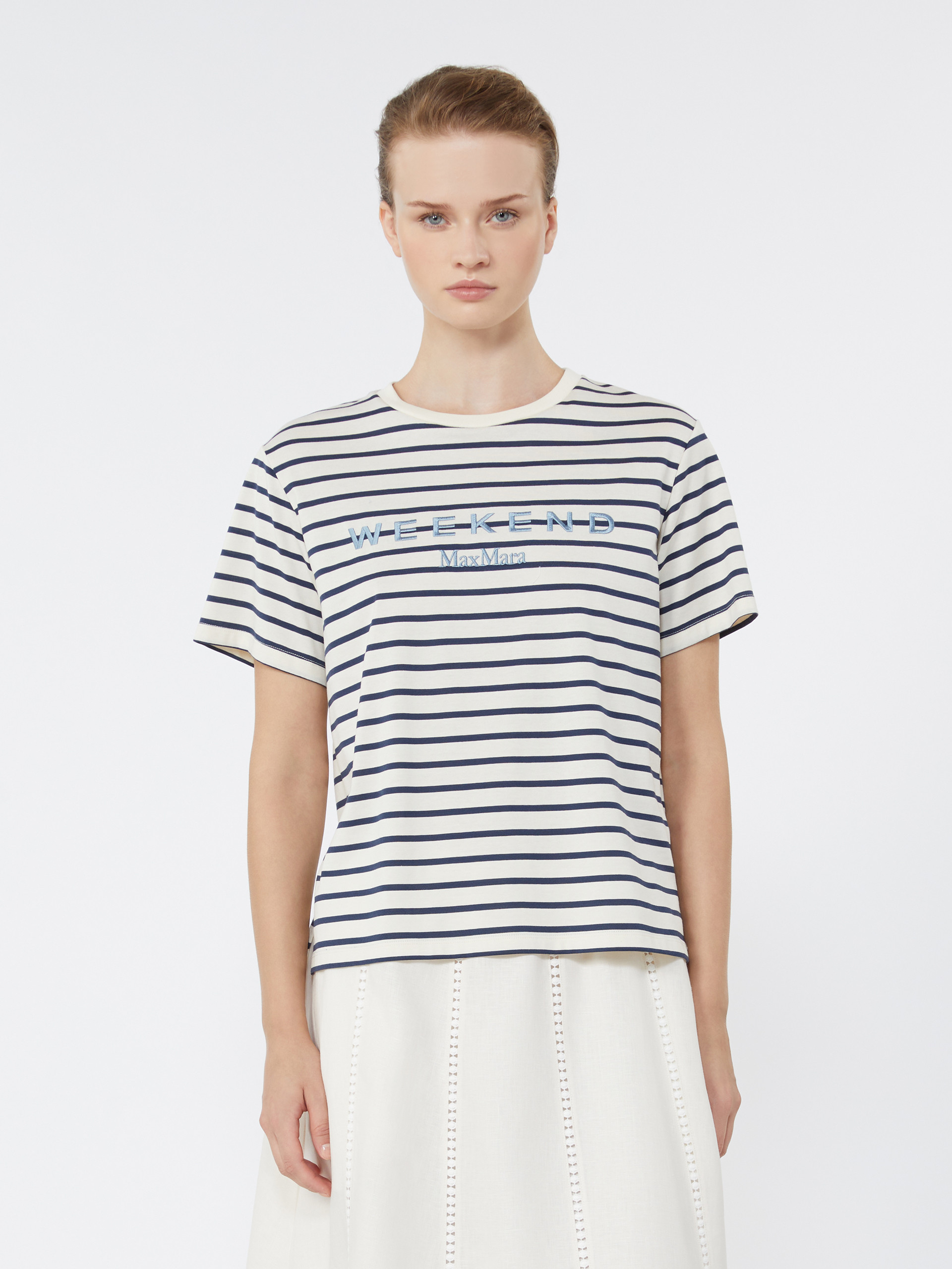 Jersey T-shirt with graphics - NAVY - Weekend Max Mara - 2