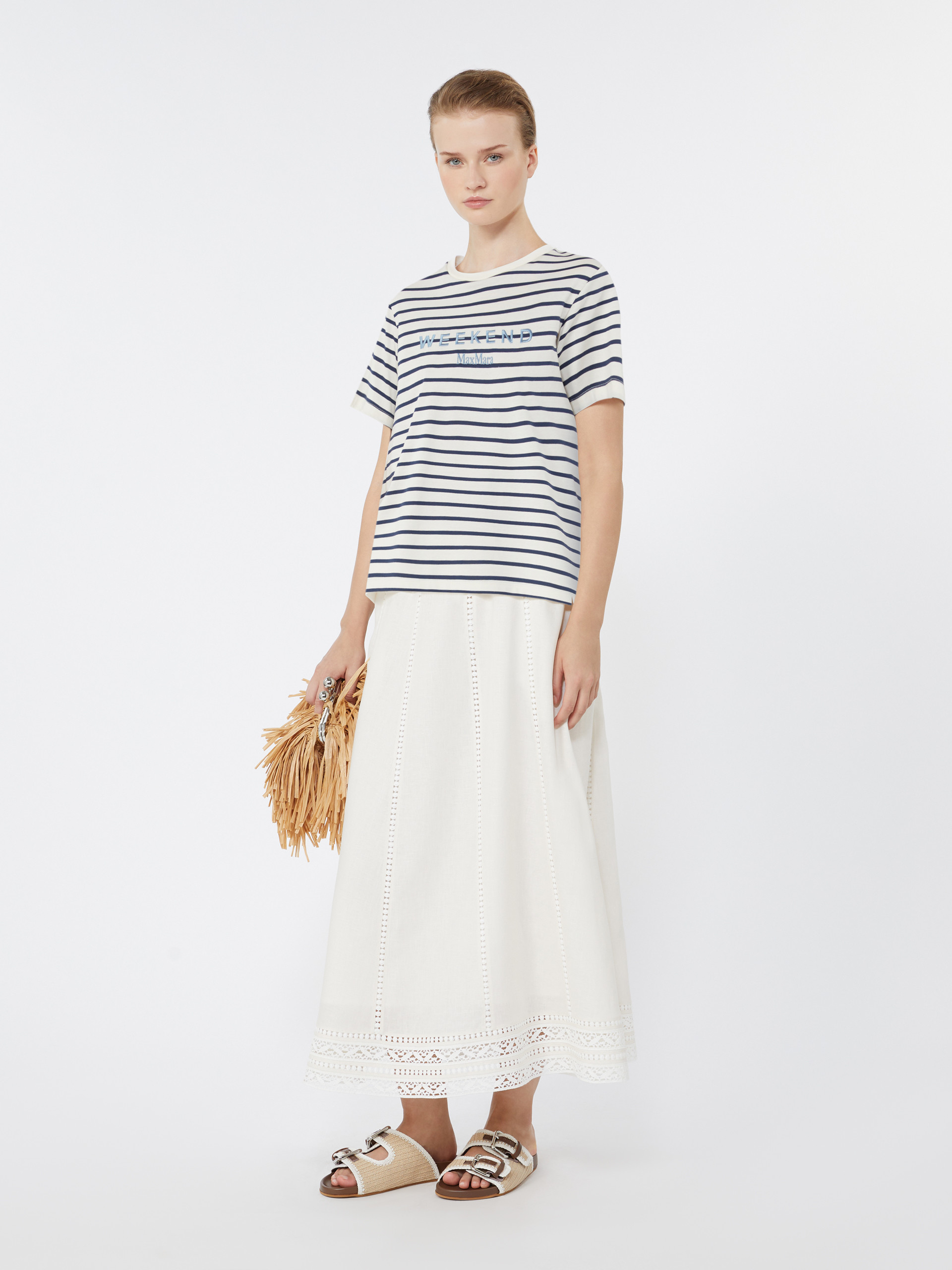 Jersey T-shirt with graphics - NAVY - Weekend Max Mara