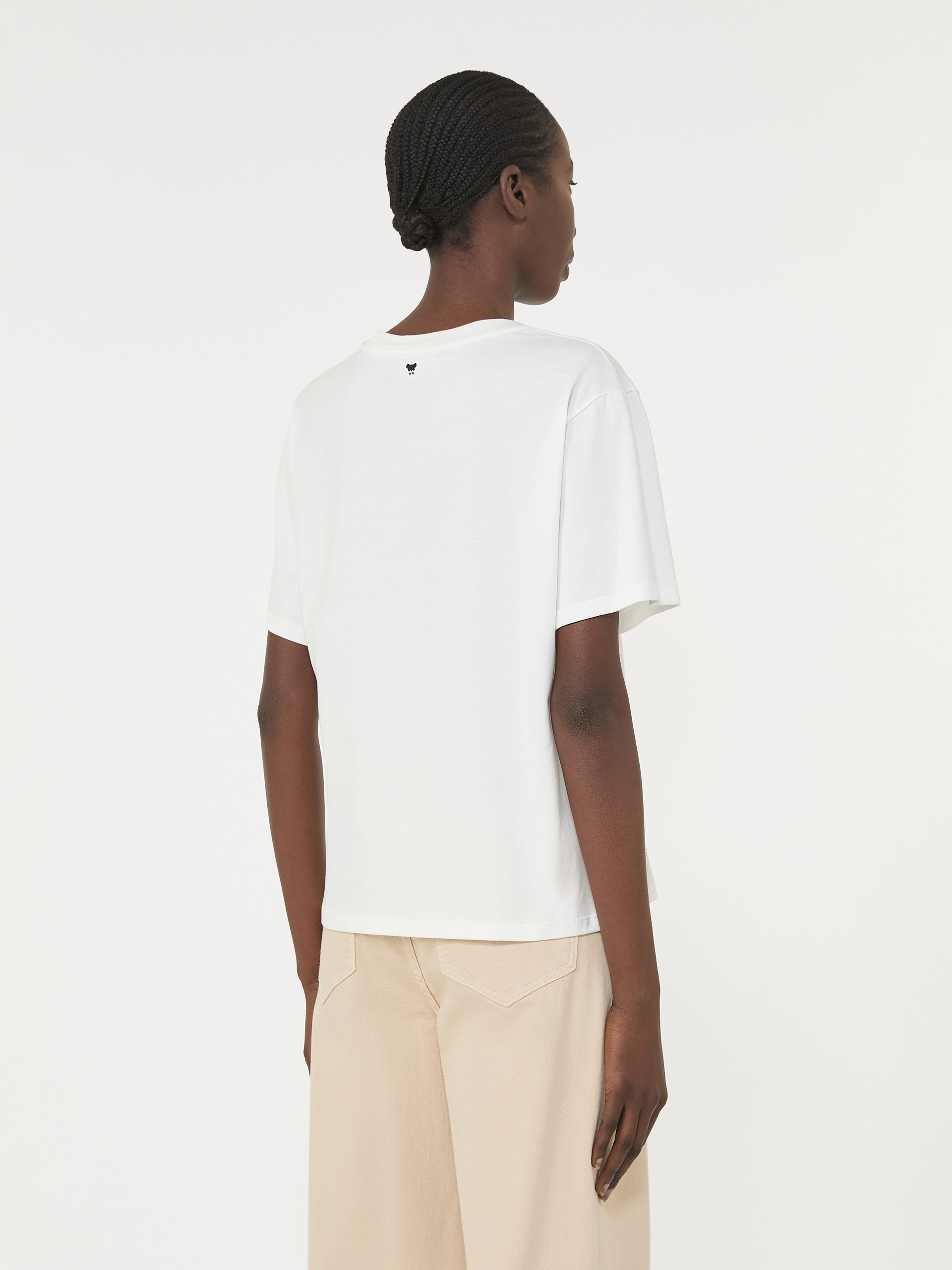 Cotton T-shirt with graphic print - WHITE - Weekend Max Mara - 3