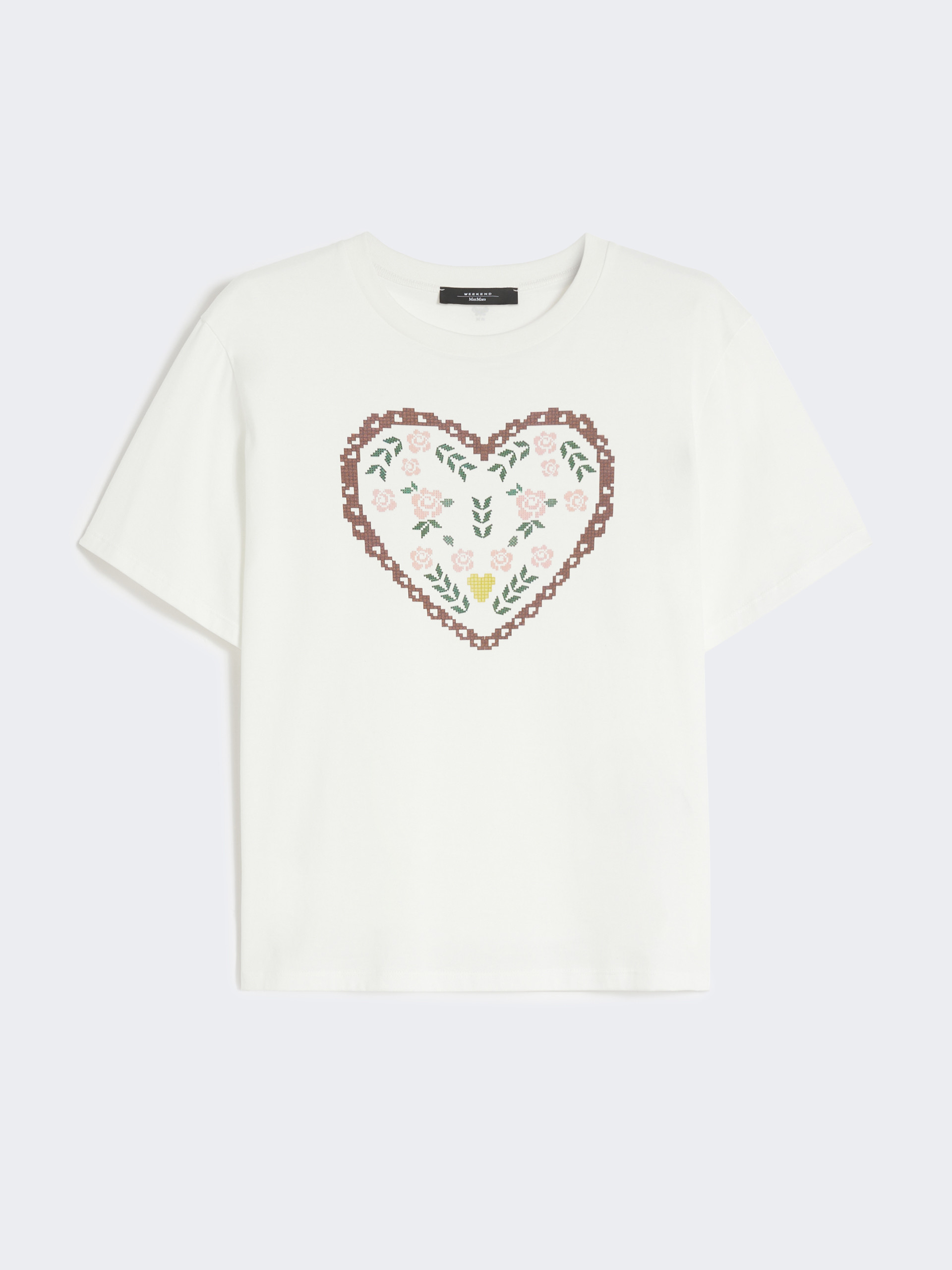 Cotton T-shirt with graphic print - WHITE - Weekend Max Mara - 7
