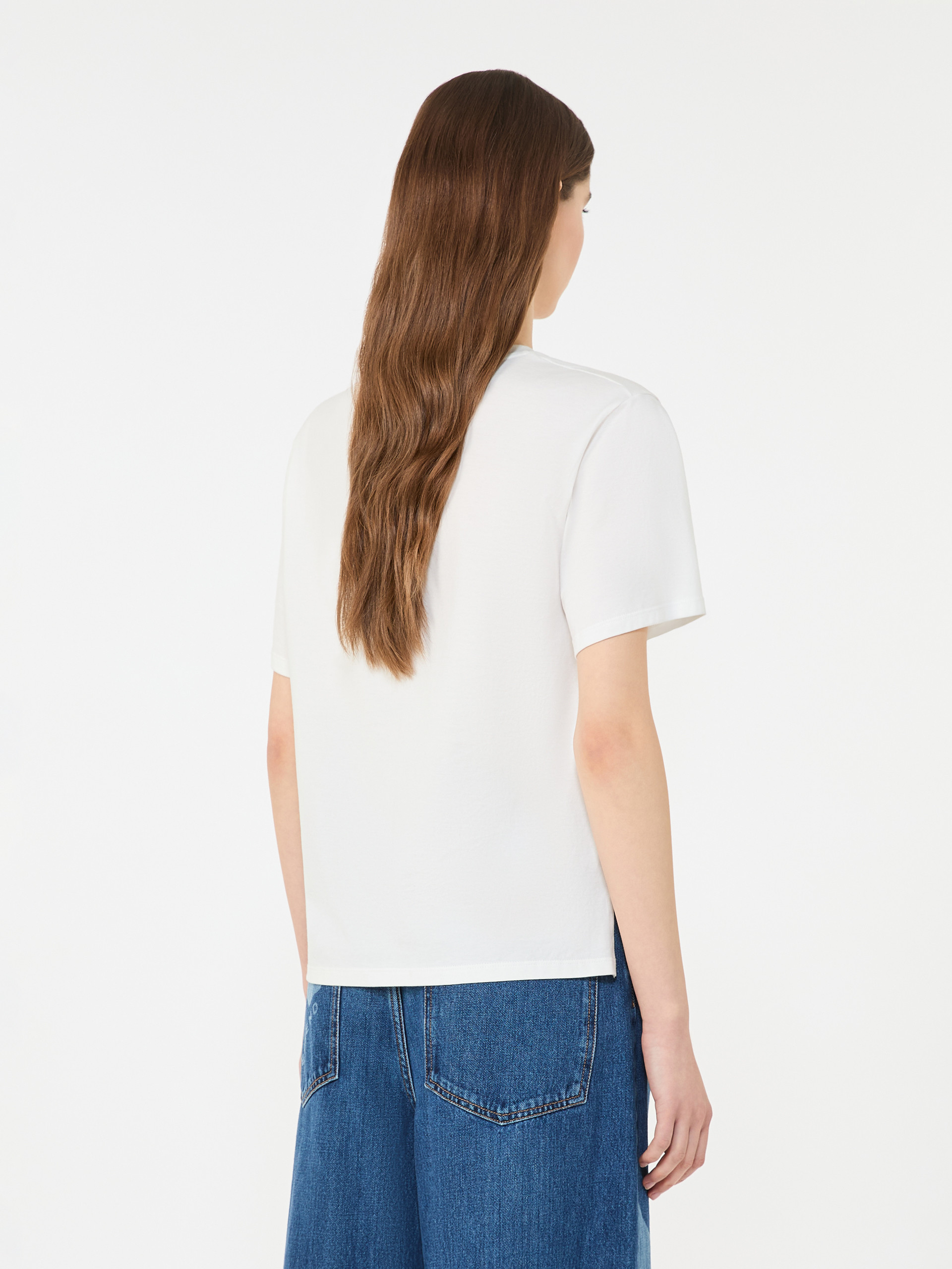 Cotton T-shirt with graphic print - WHITE - Weekend Max Mara - 3