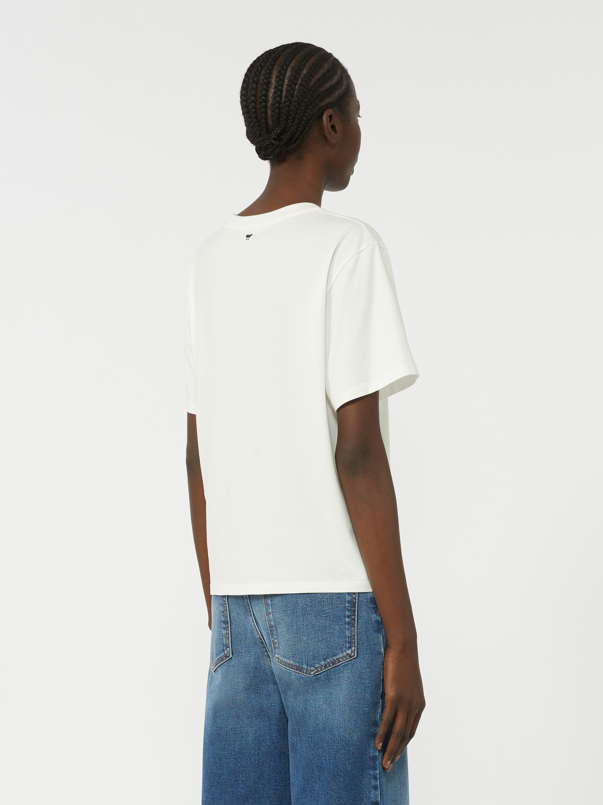 Cotton T-shirt with graphic print - WHITE - Weekend Max Mara - 3