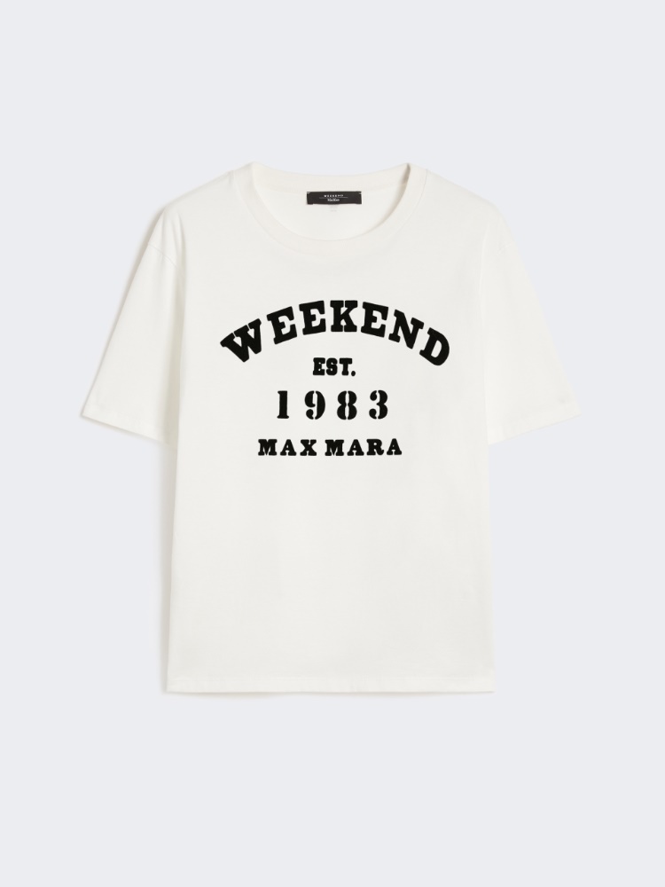 Cotton T-shirt with graphic print - WHITE - Weekend - 2