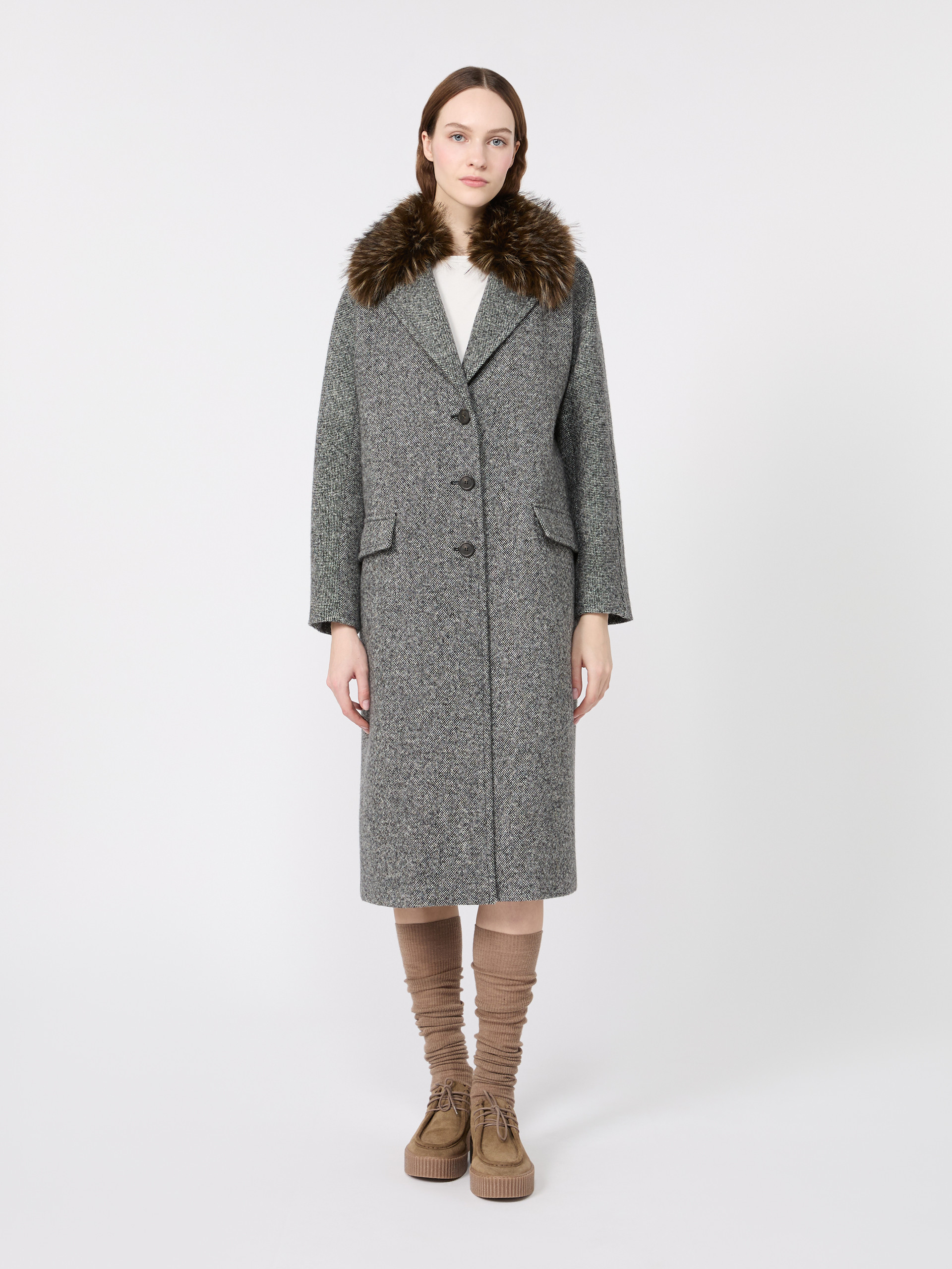 Midi wool tweed coat - Weekend Max Mara - 2