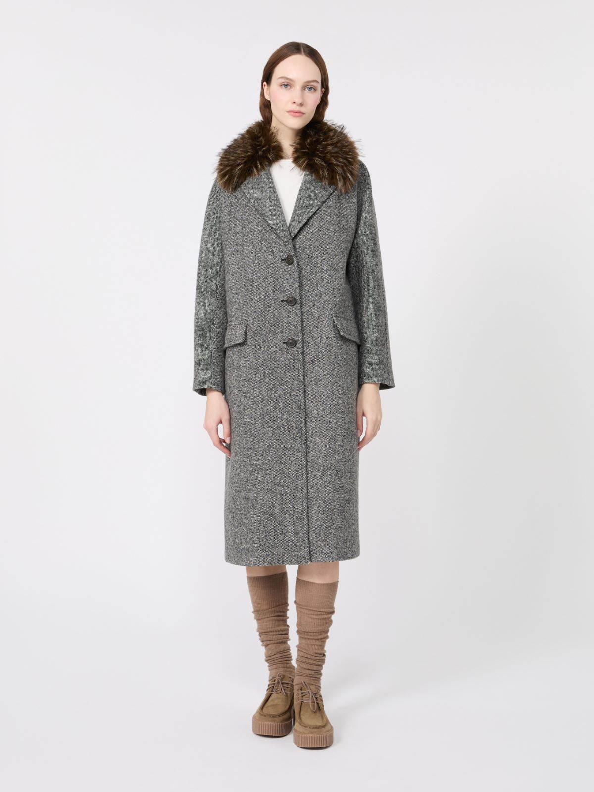 Midi wool tweed coat - Weekend Max Mara - 2