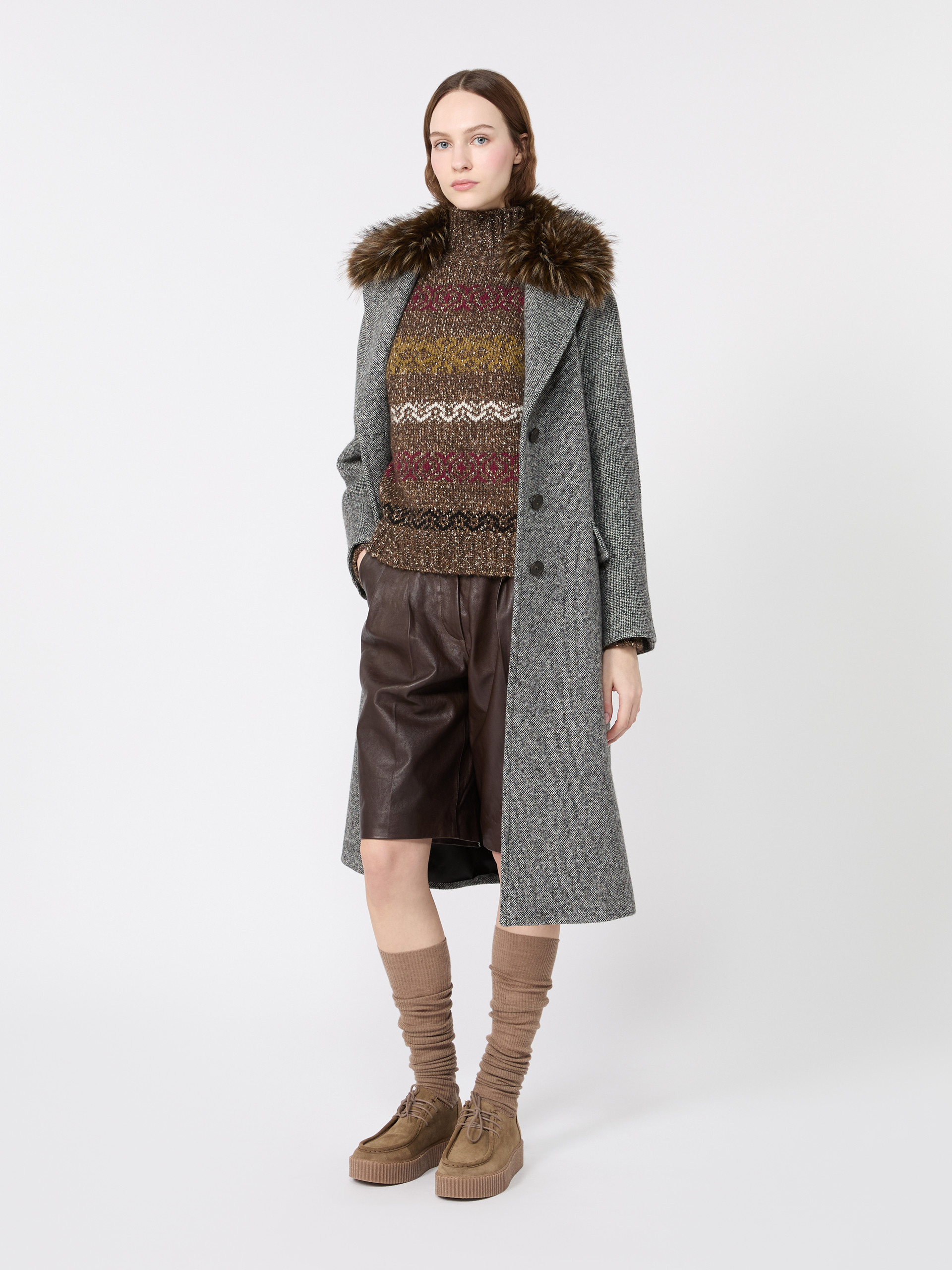 Midi wool tweed coat - Weekend Max Mara