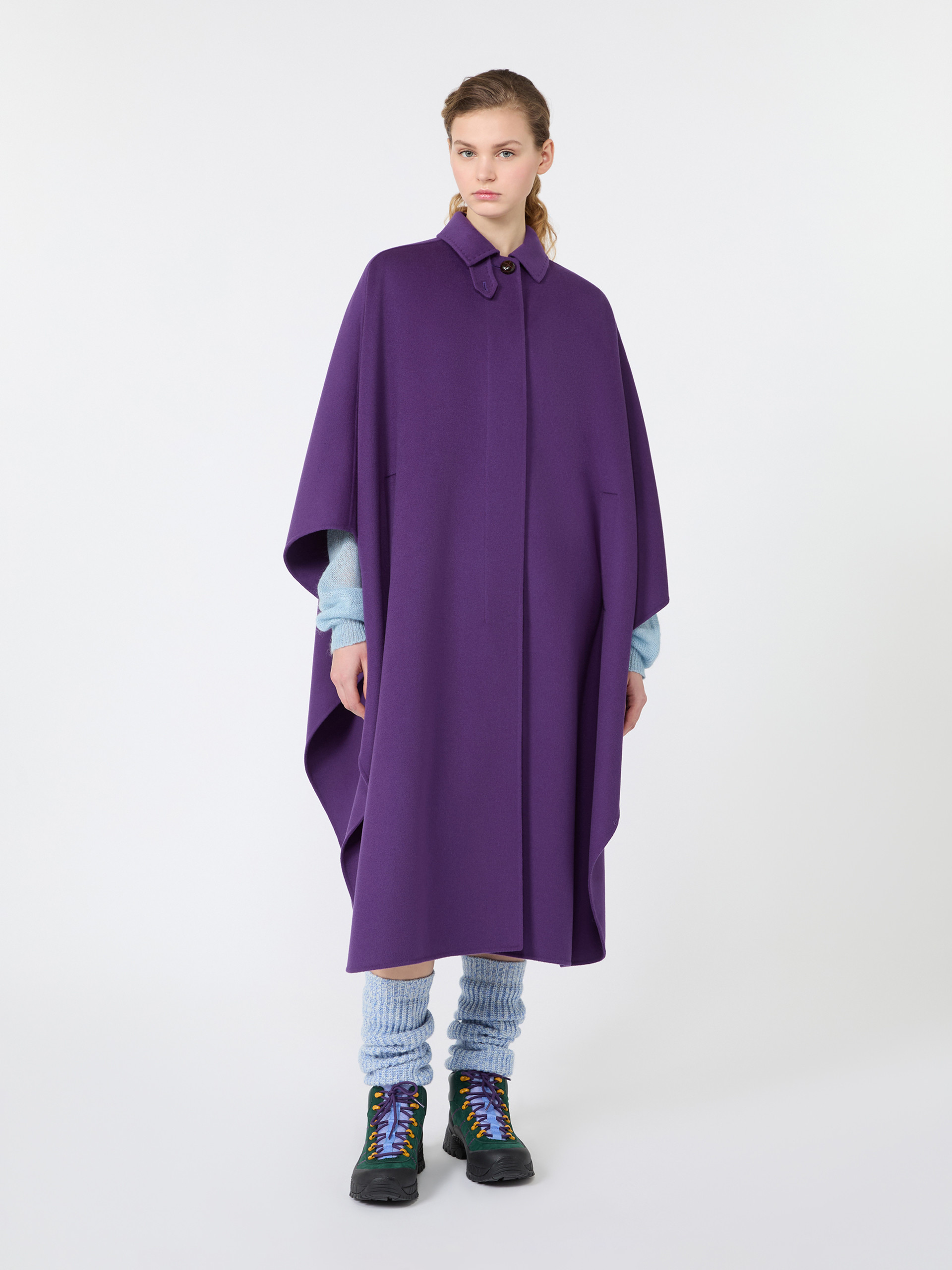Wool-blend double fabric maxi cape - Weekend Max Mara - 2