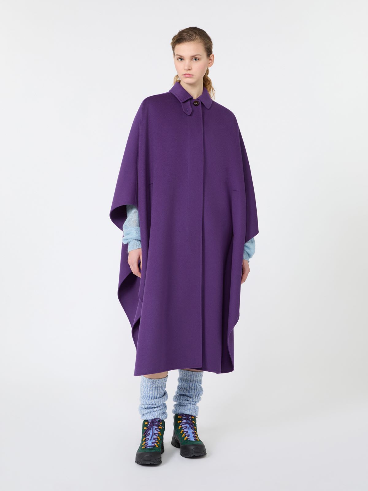 Wool-blend double fabric maxi cape - Weekend Max Mara - 2