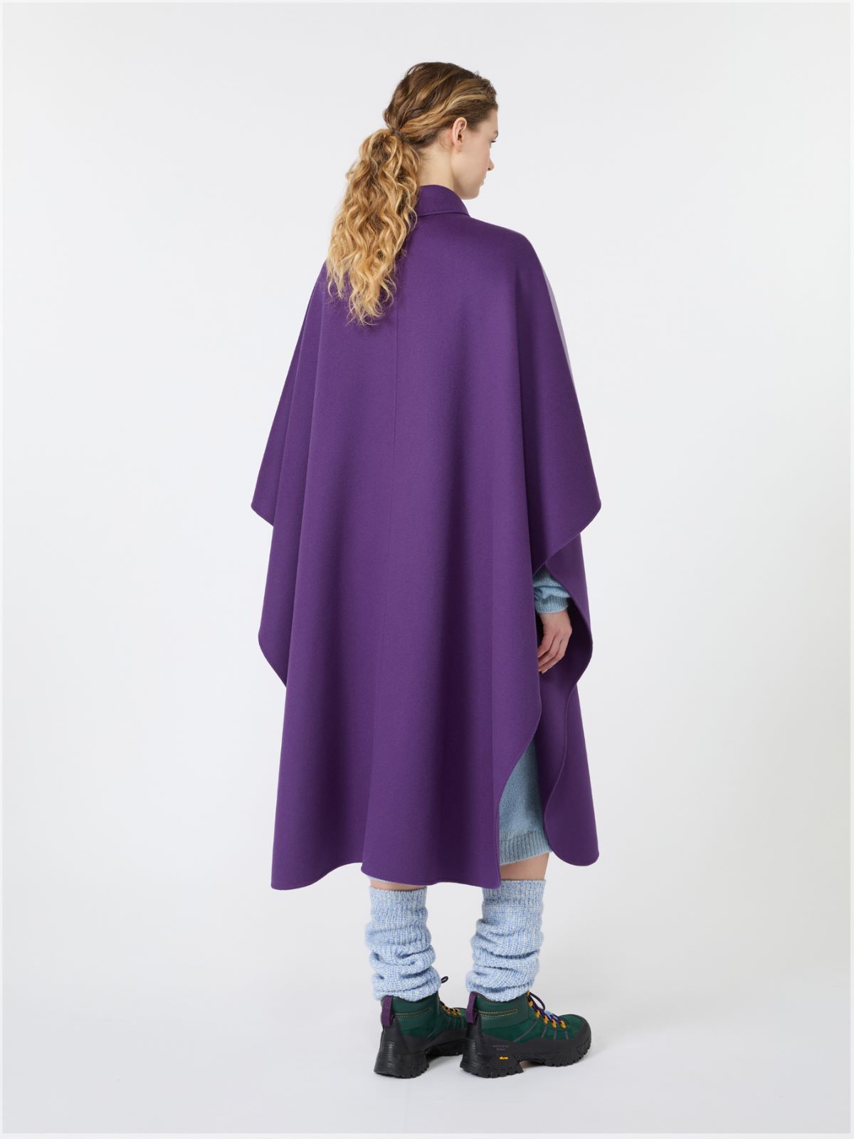 Wool-blend double fabric maxi cape - Weekend Max Mara - 3