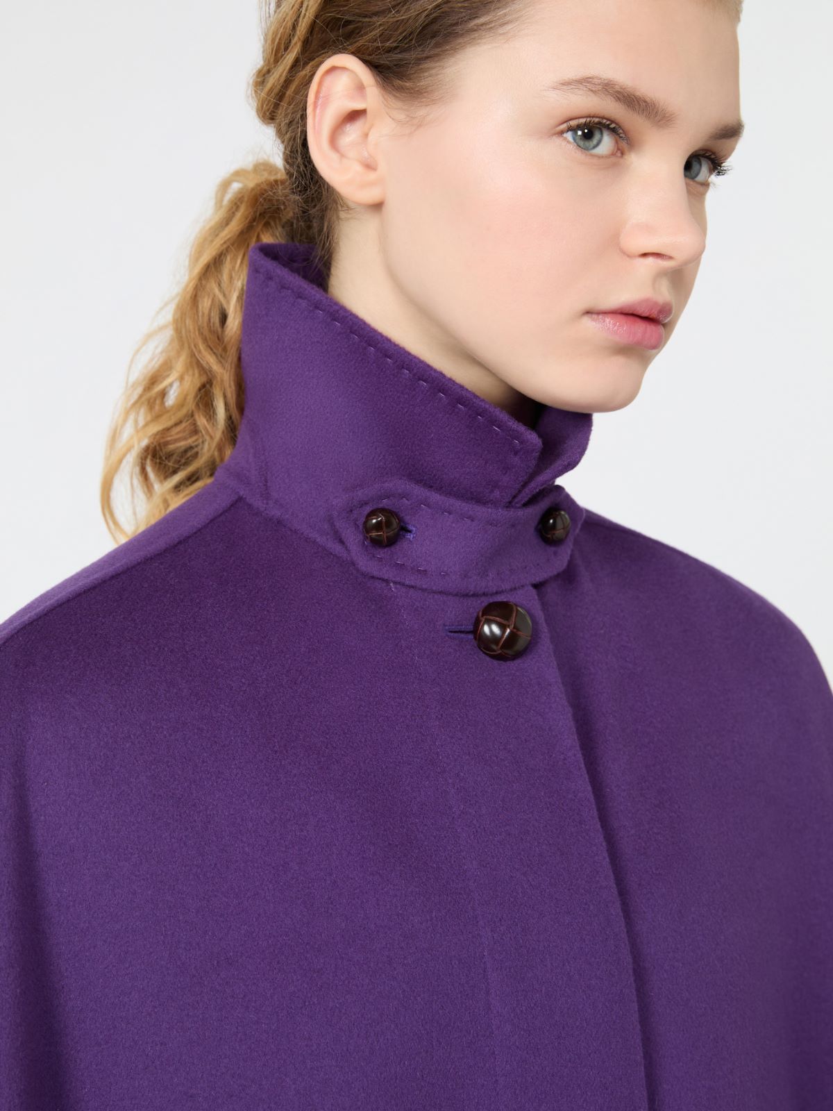 Wool-blend double fabric maxi cape - Weekend Max Mara - 4