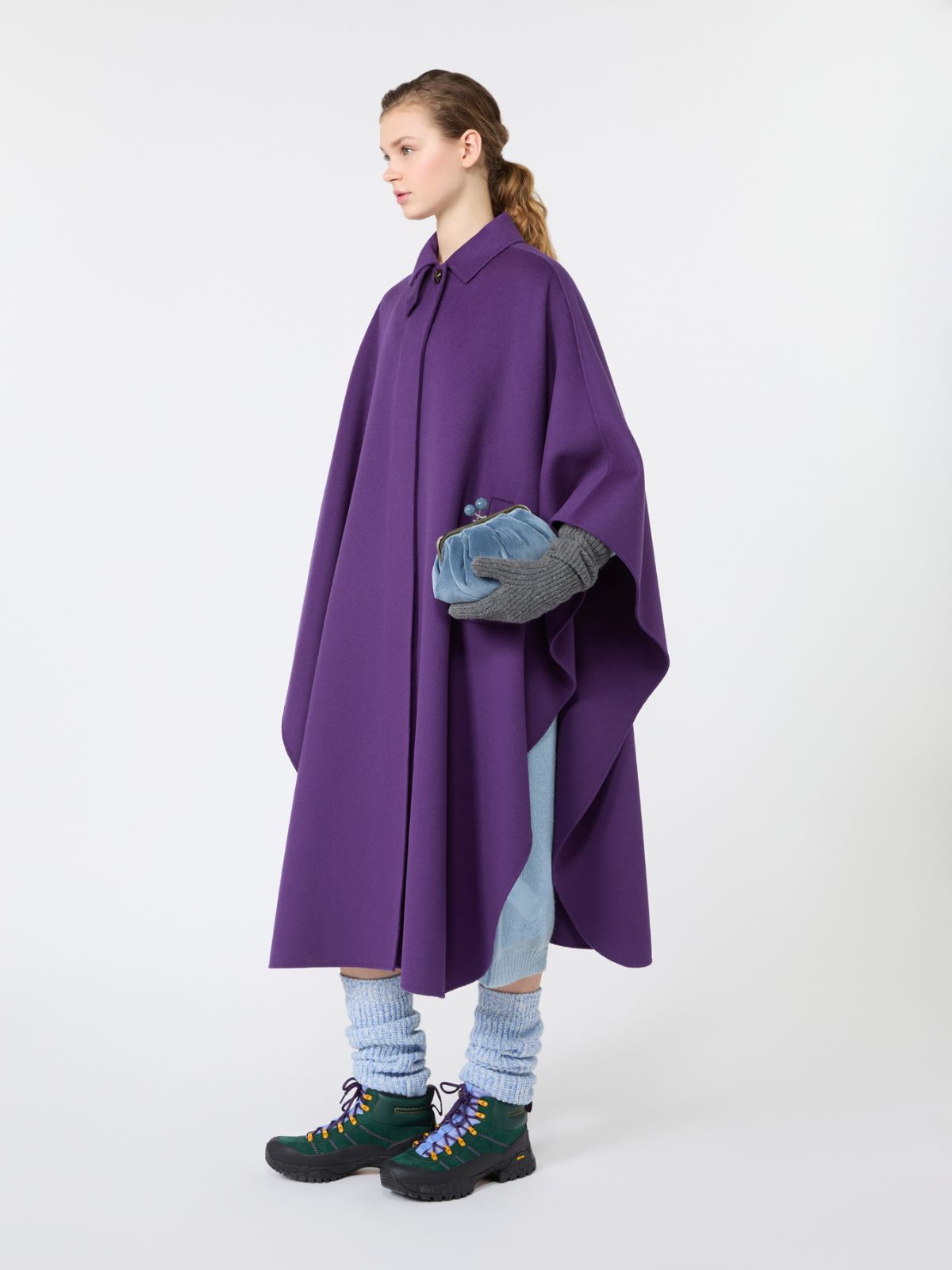 Wool-blend double fabric maxi cape - Weekend Max Mara
