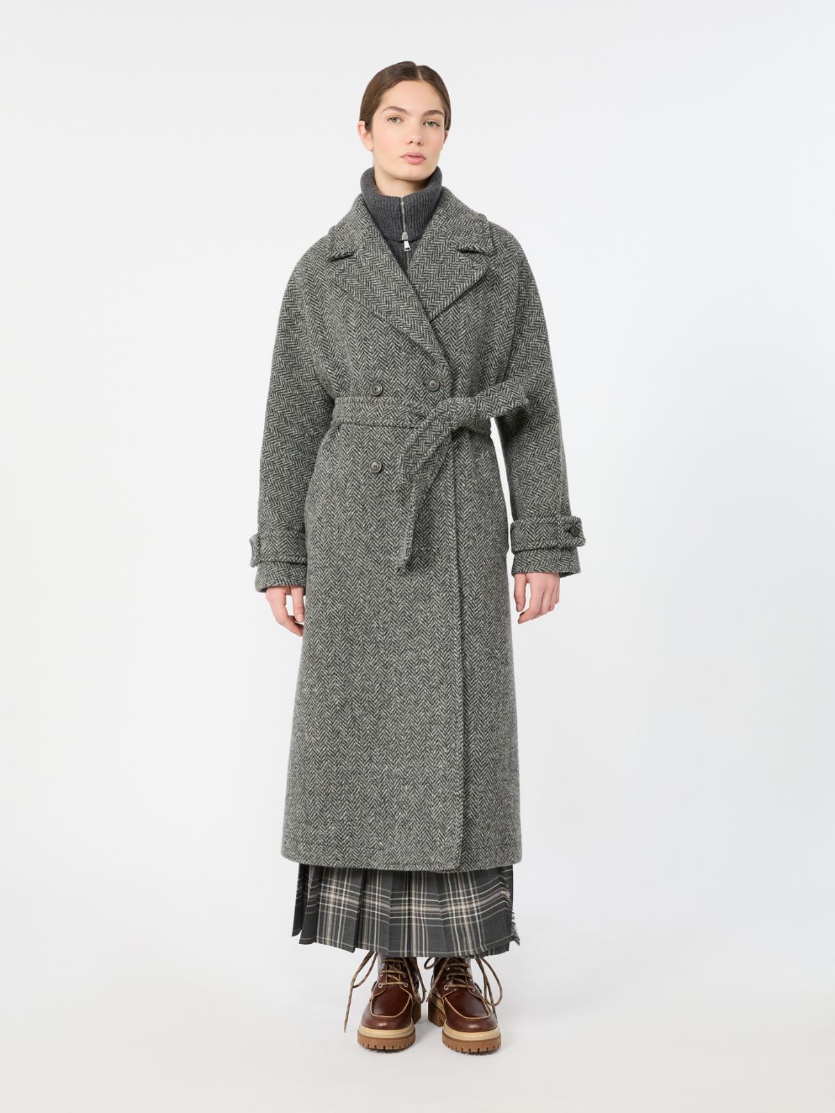 Long wool-blend tweed coat - Weekend Max Mara - 2