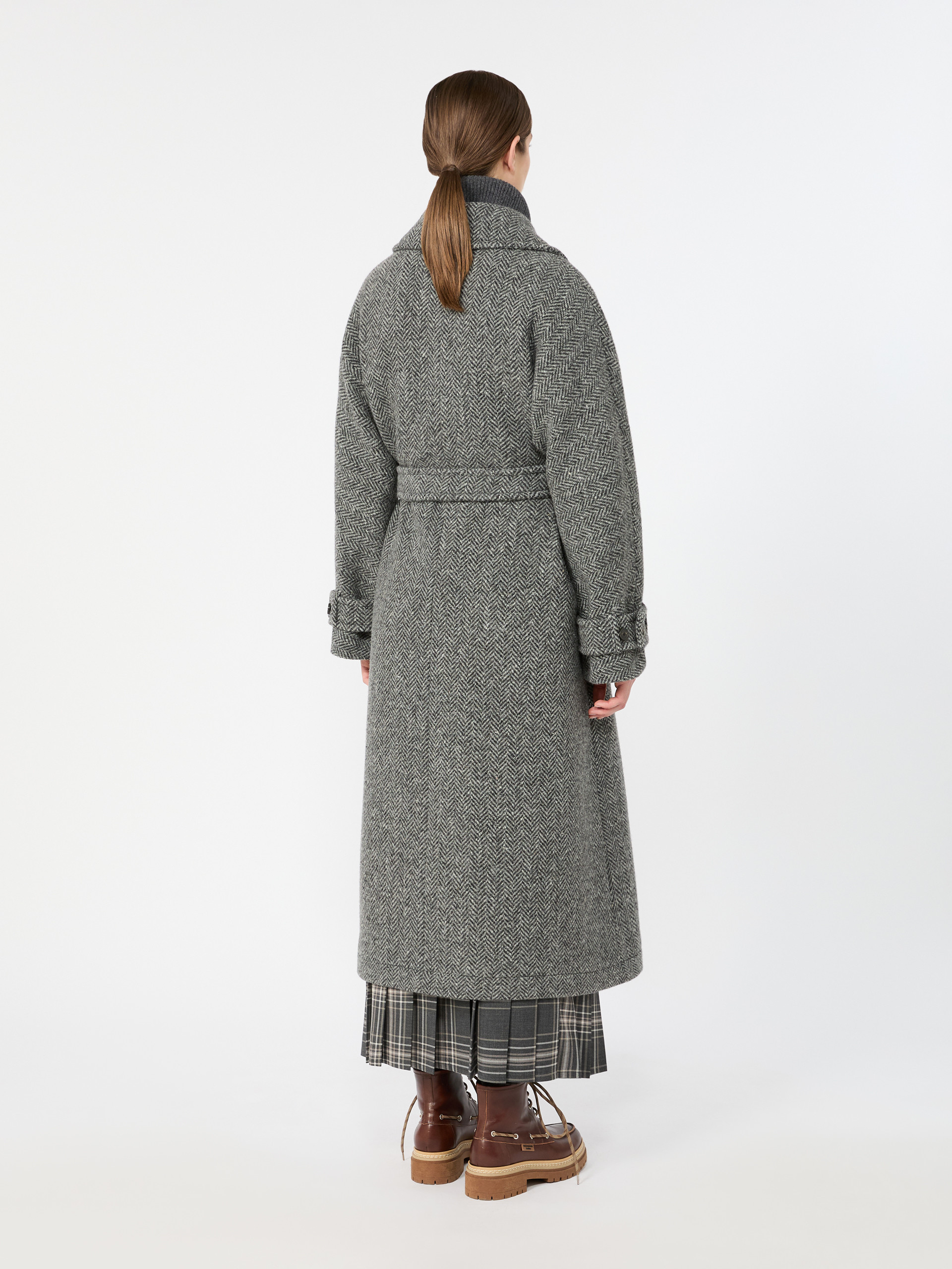 Long wool-blend tweed coat - Weekend Max Mara - 3