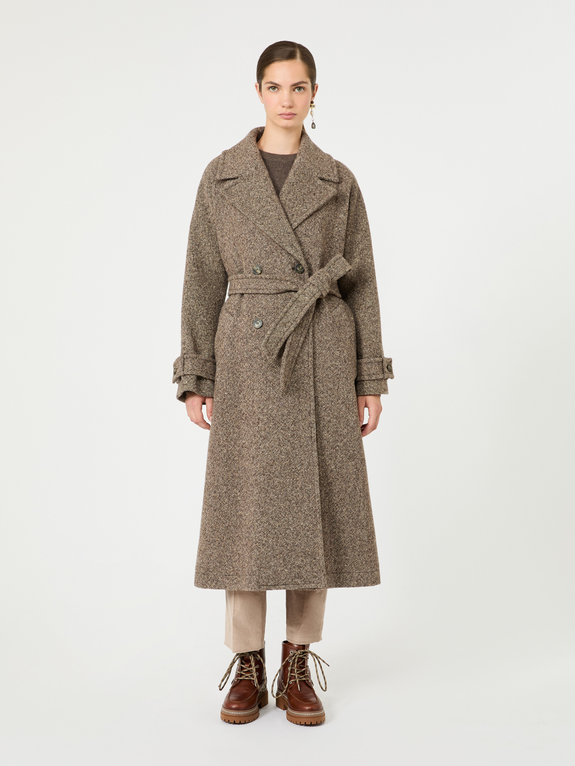 Long wool-blend tweed coat - Weekend Max Mara - 2