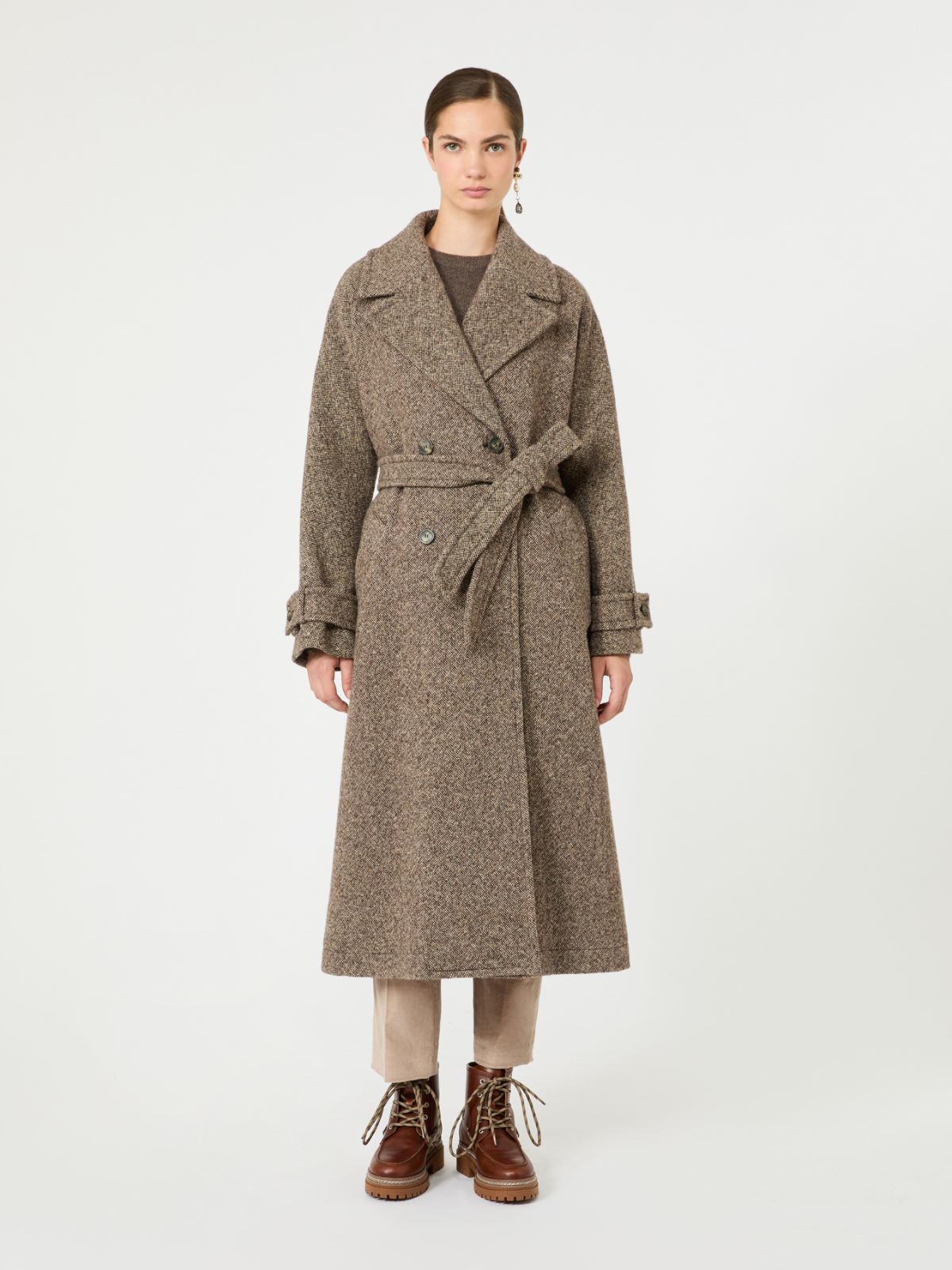 Long wool-blend tweed coat - Weekend Max Mara - 2
