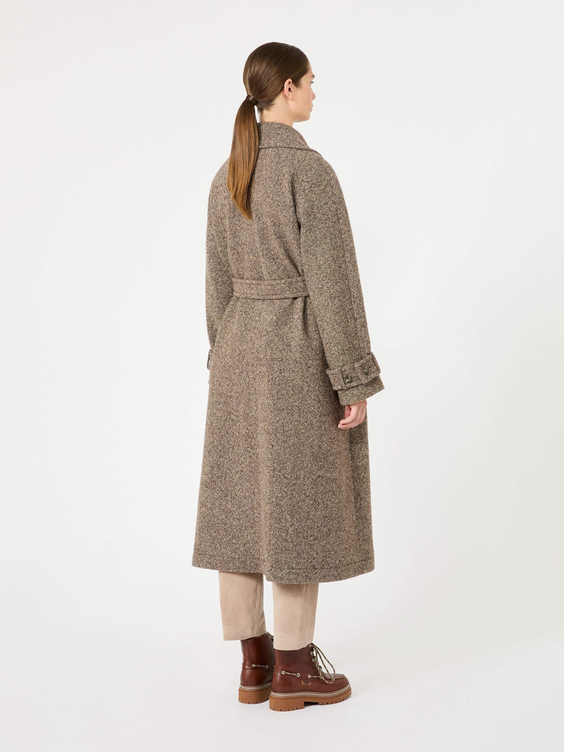 Long wool-blend tweed coat - Weekend Max Mara - 3