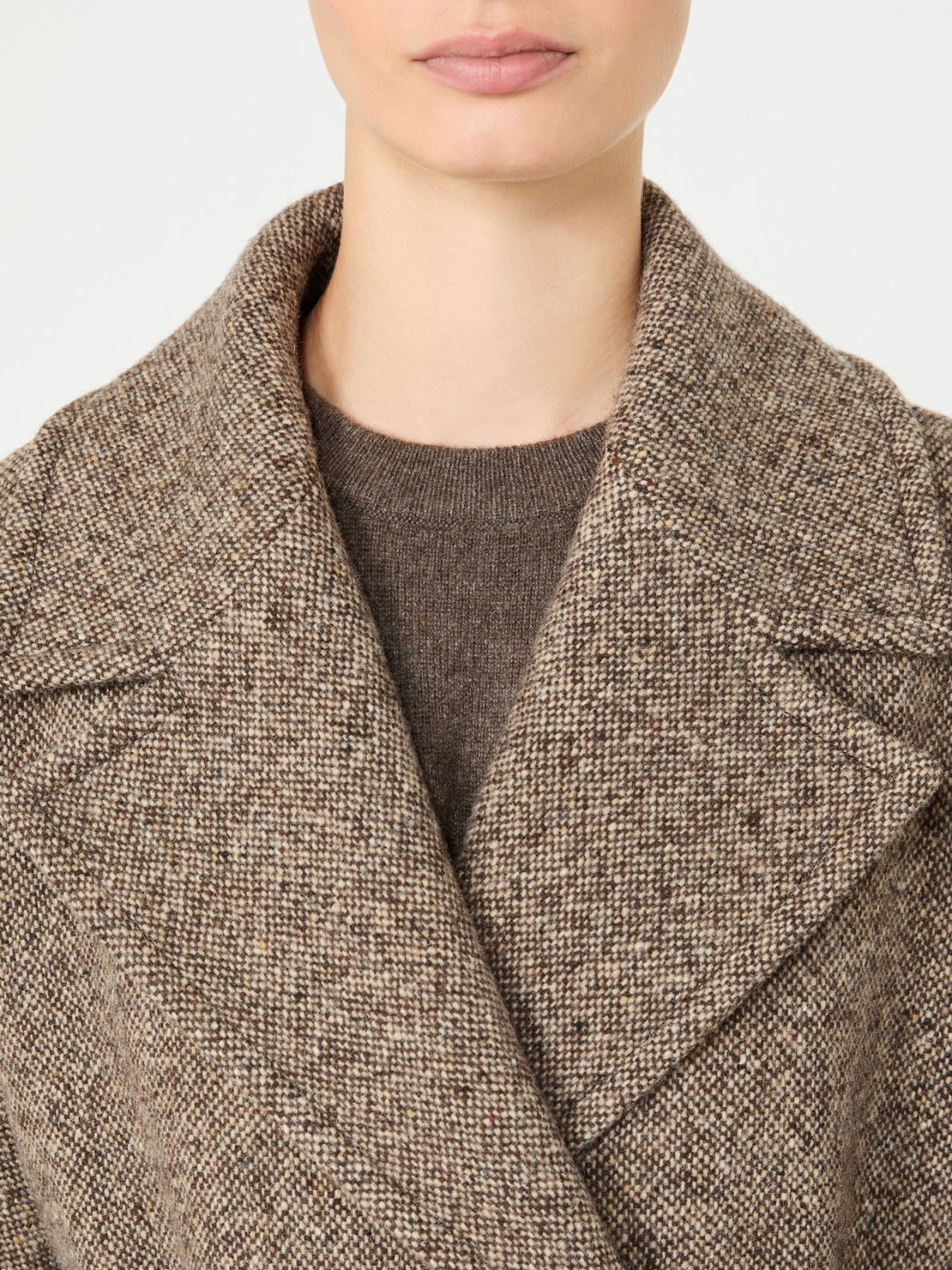 Long wool-blend tweed coat - Weekend Max Mara - 4