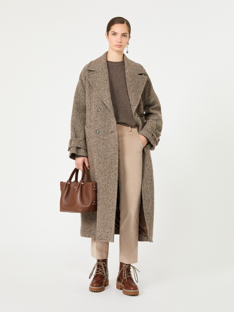 Long wool-blend tweed coat - Weekend Max Mara