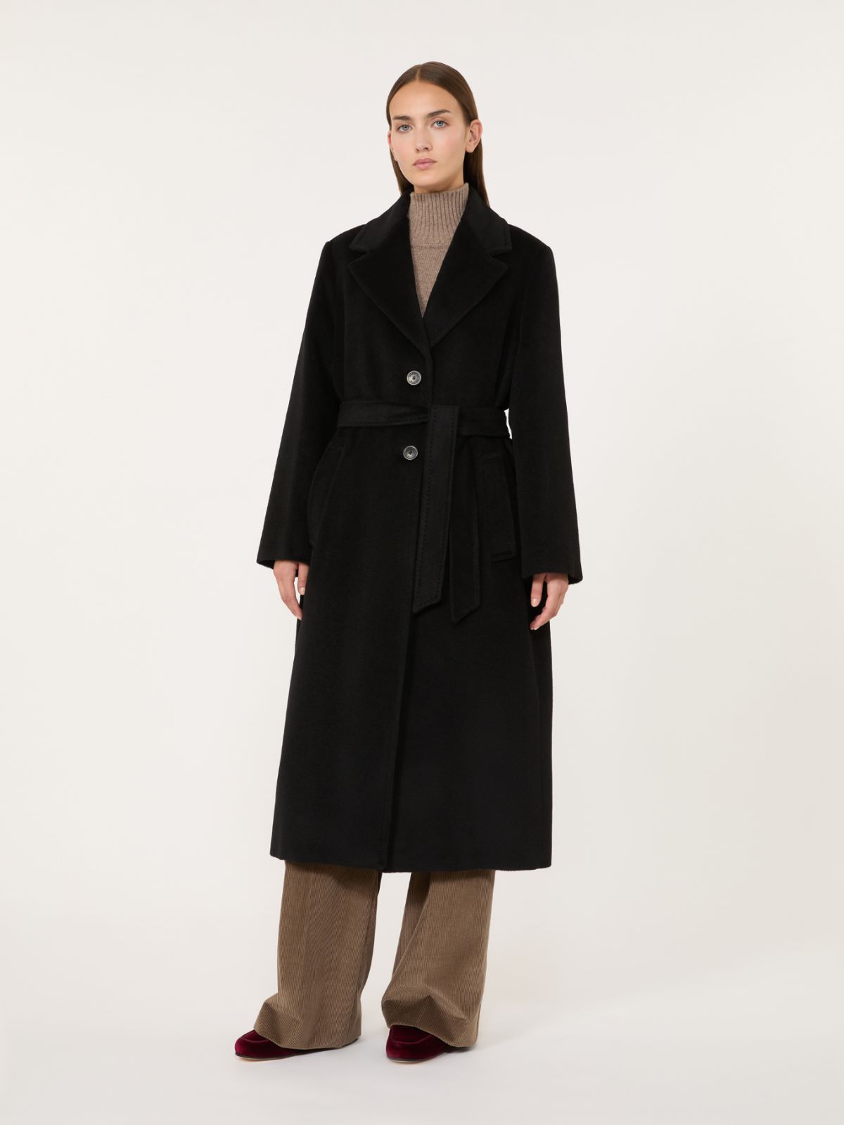 Wool and alpaca teddy long coat - Weekend Max Mara - 2