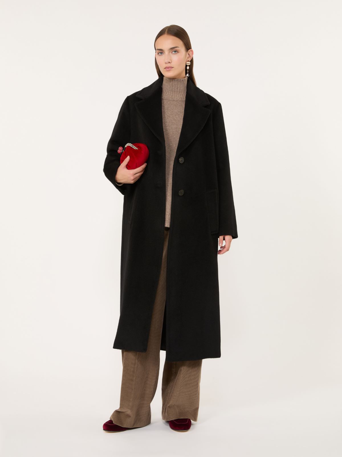 Wool and alpaca teddy long coat - Weekend Max Mara