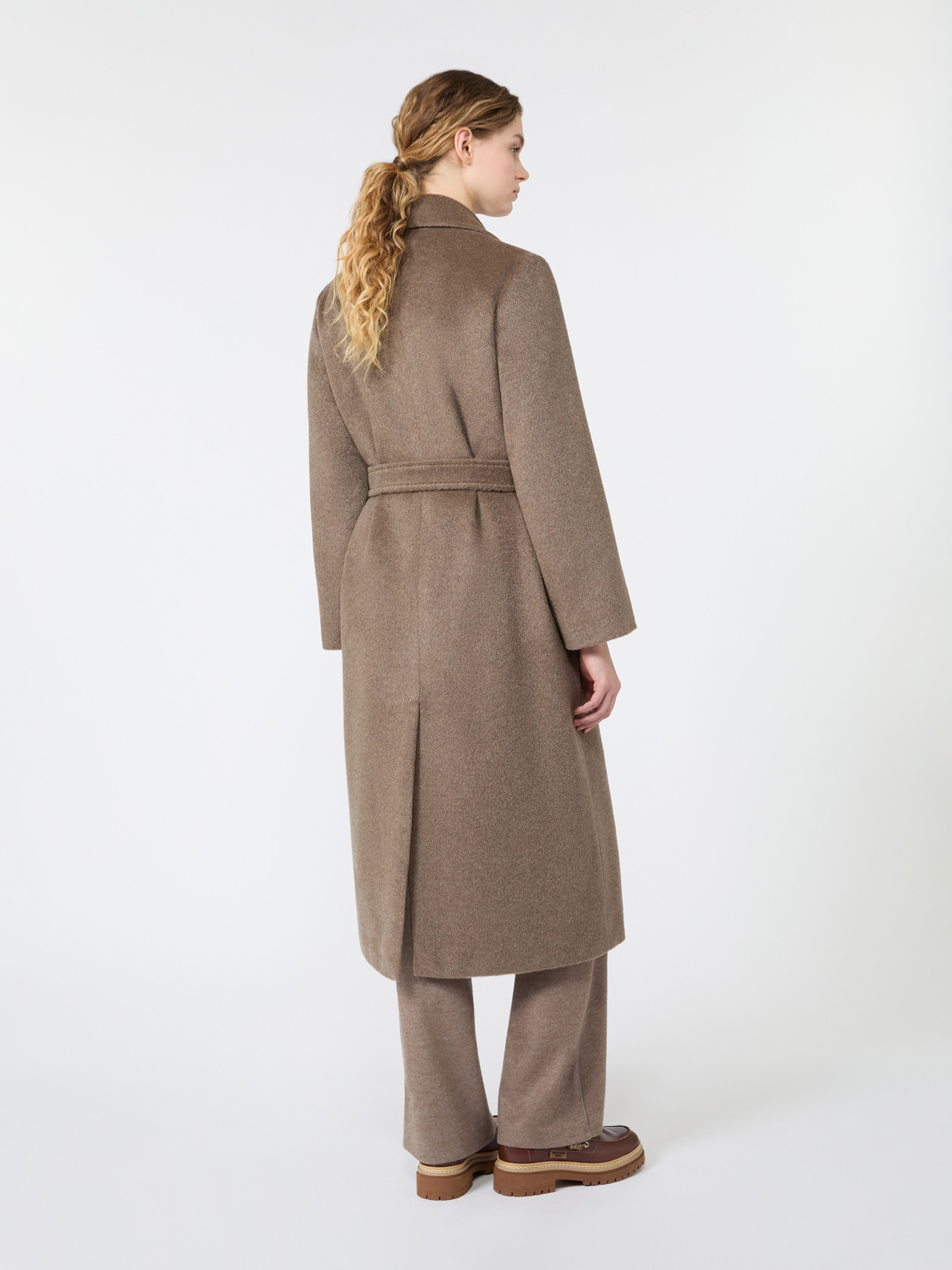 Wool and alpaca teddy long coat - Weekend Max Mara - 3
