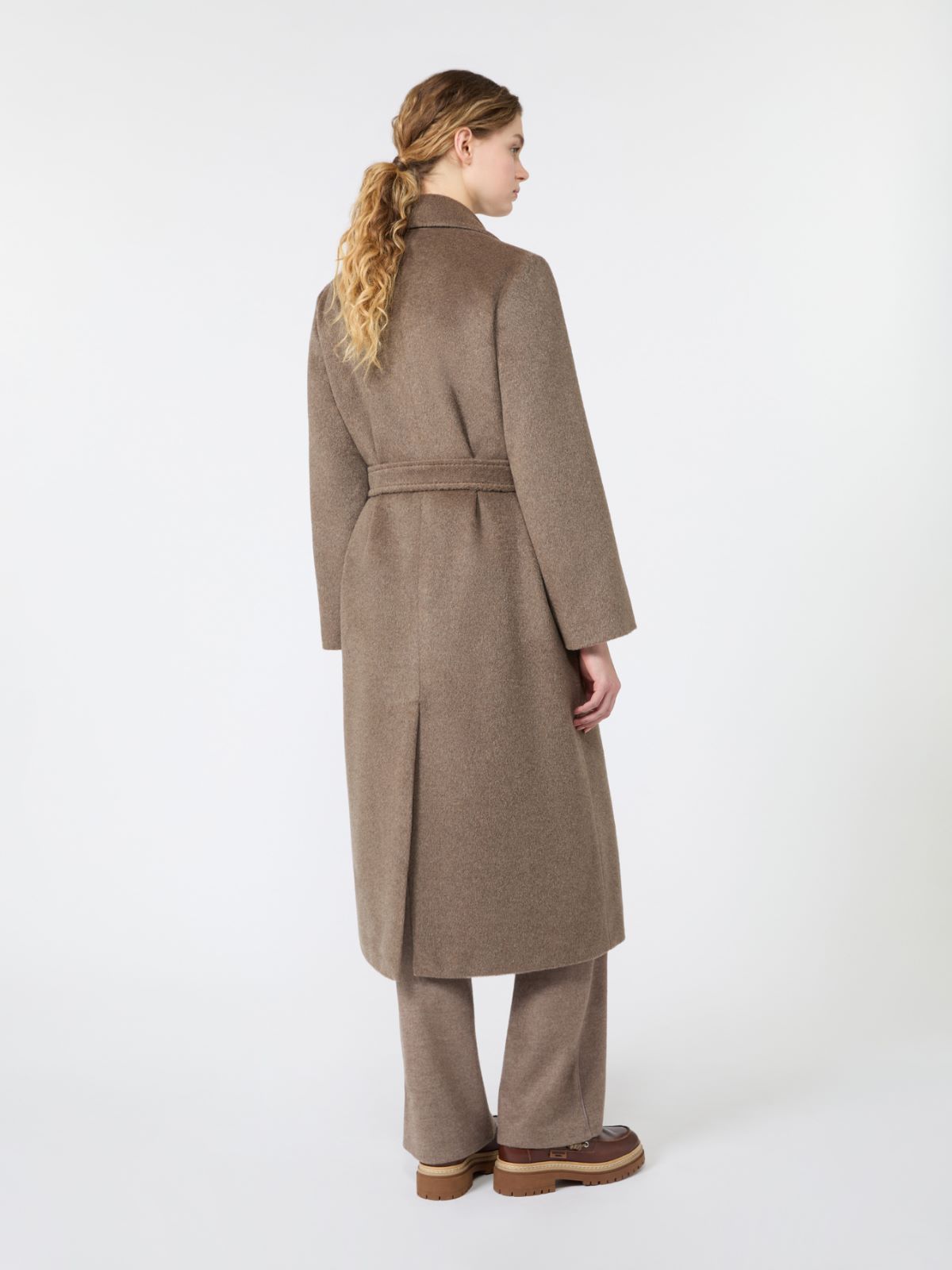 Wool and alpaca teddy long coat - Weekend Max Mara - 3