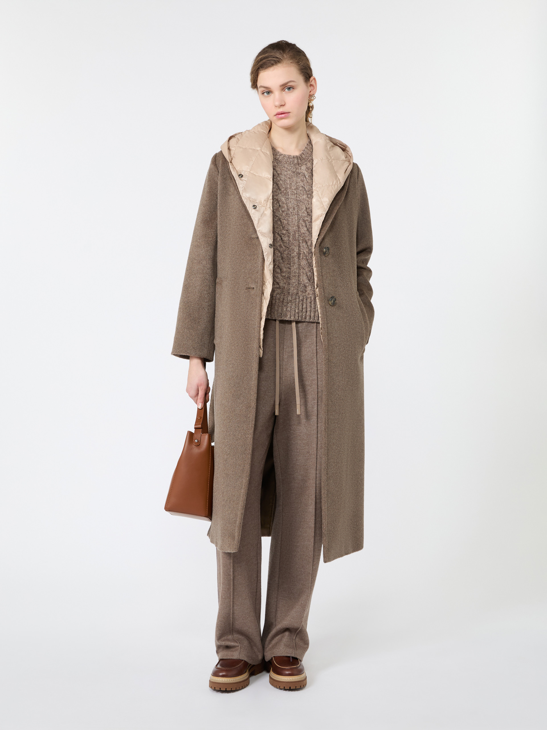 Wool and alpaca teddy long coat - Weekend Max Mara