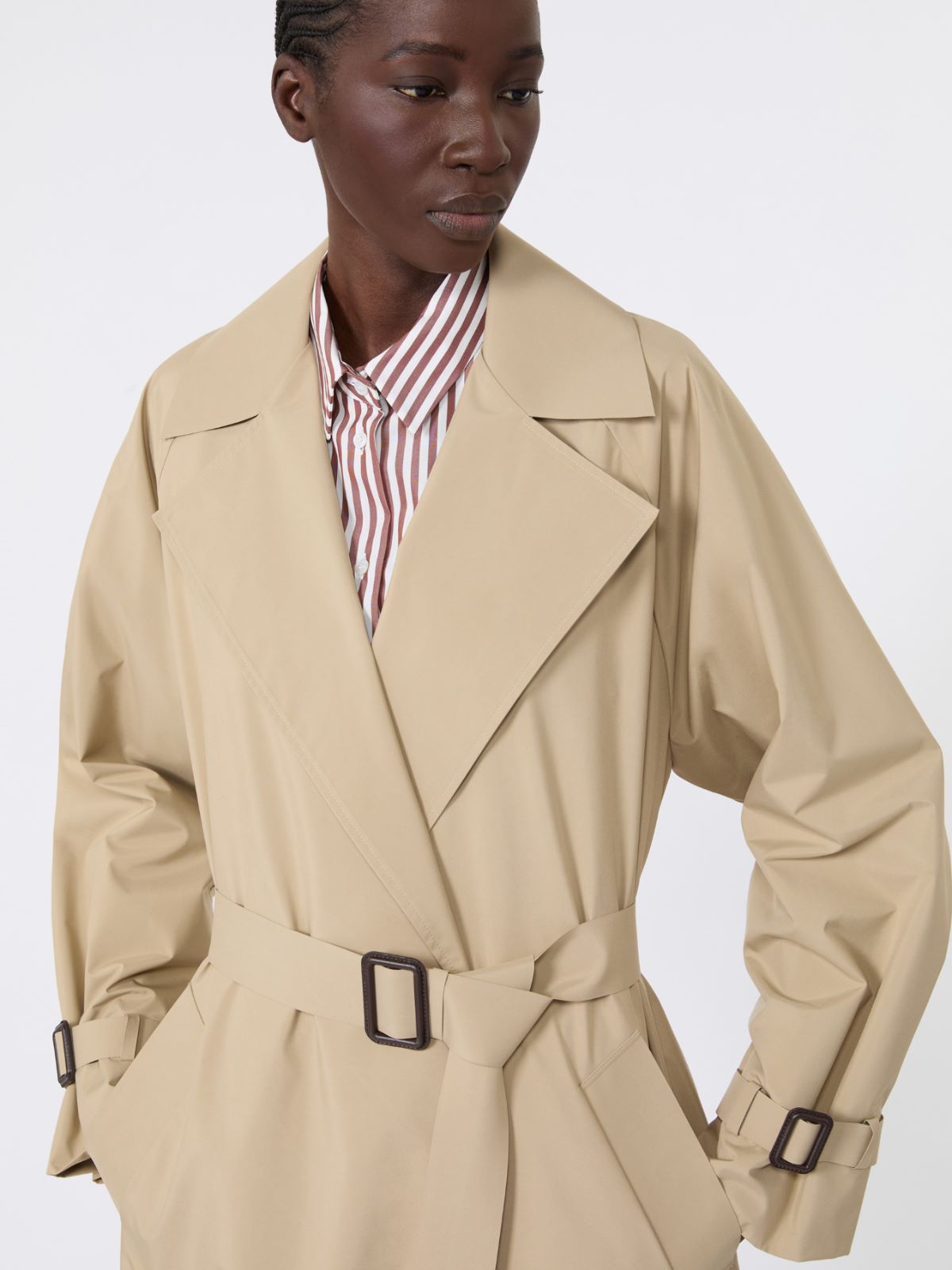 Long water-repellent technical canvas trench coat - Weekend Max Mara - 4