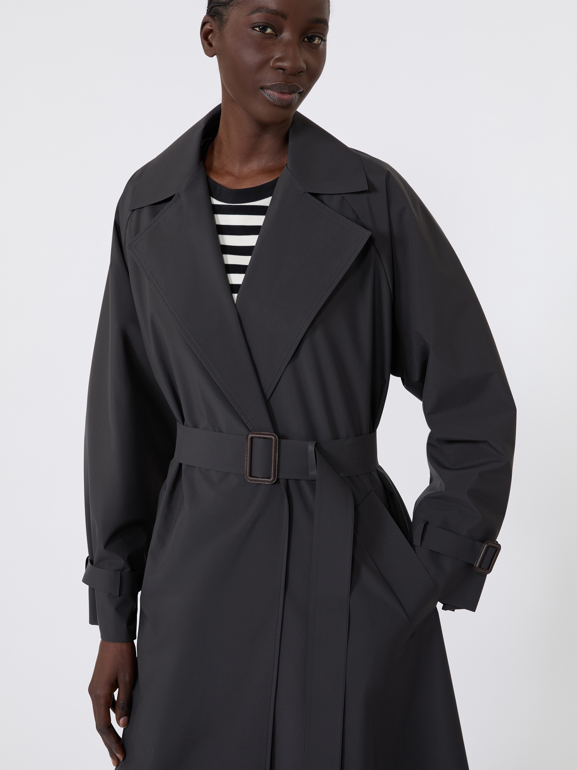 Long water-repellent technical canvas trench coat - Weekend Max Mara - 4