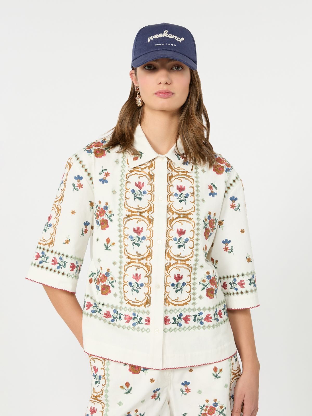Giacca in cotone con ricami - Weekend Max Mara - 4