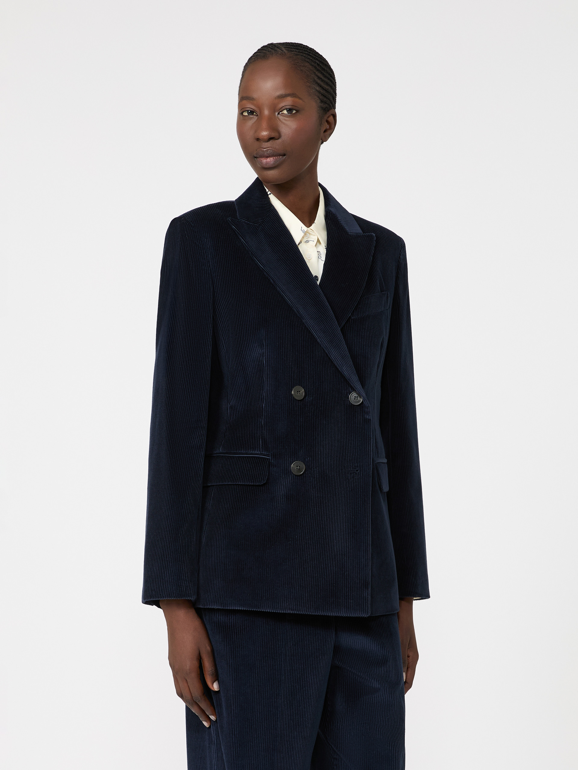 Cotton corduroy velvet blazer - Weekend Max Mara - 4