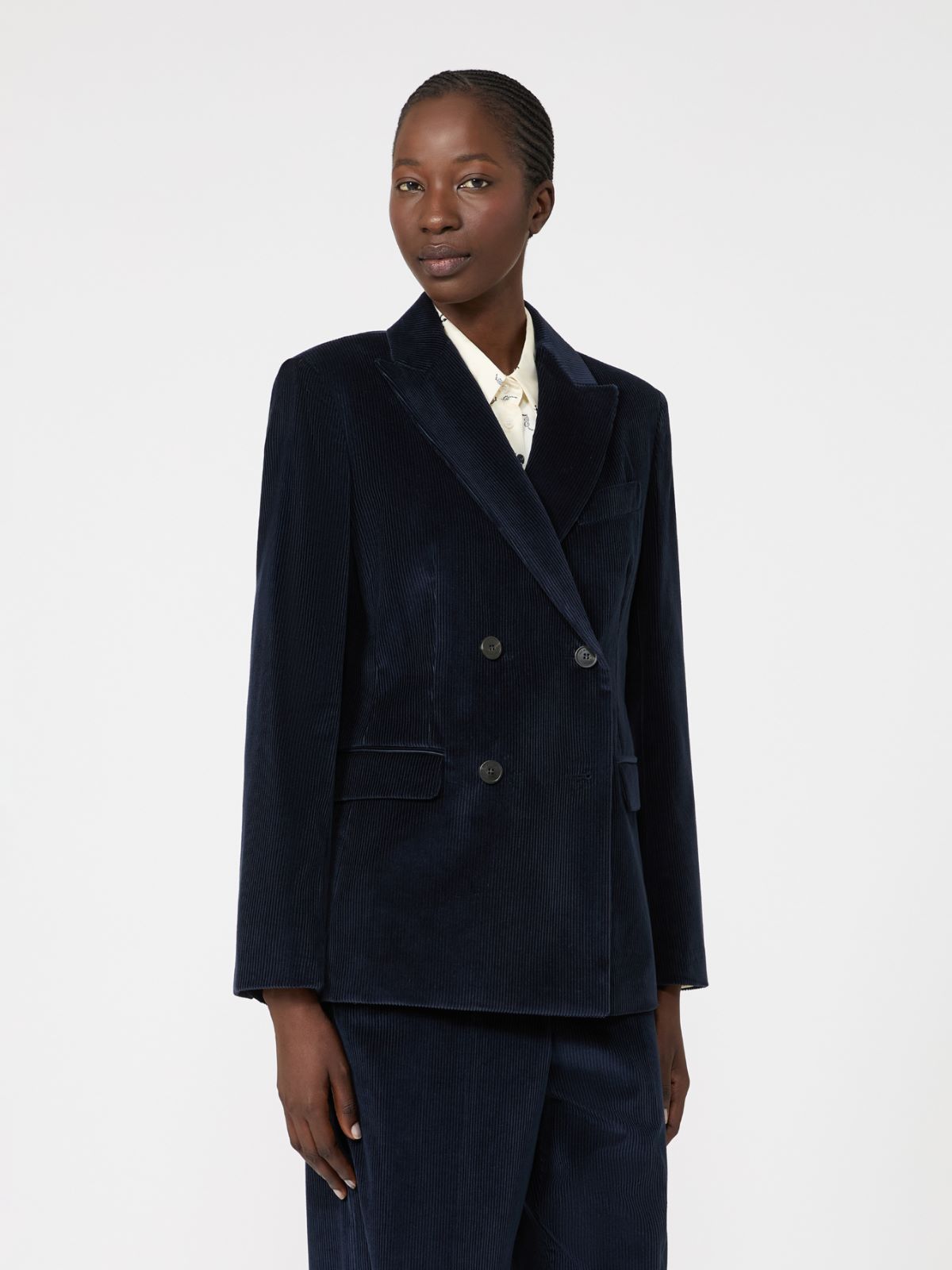 Cotton corduroy velvet blazer - Weekend Max Mara - 4