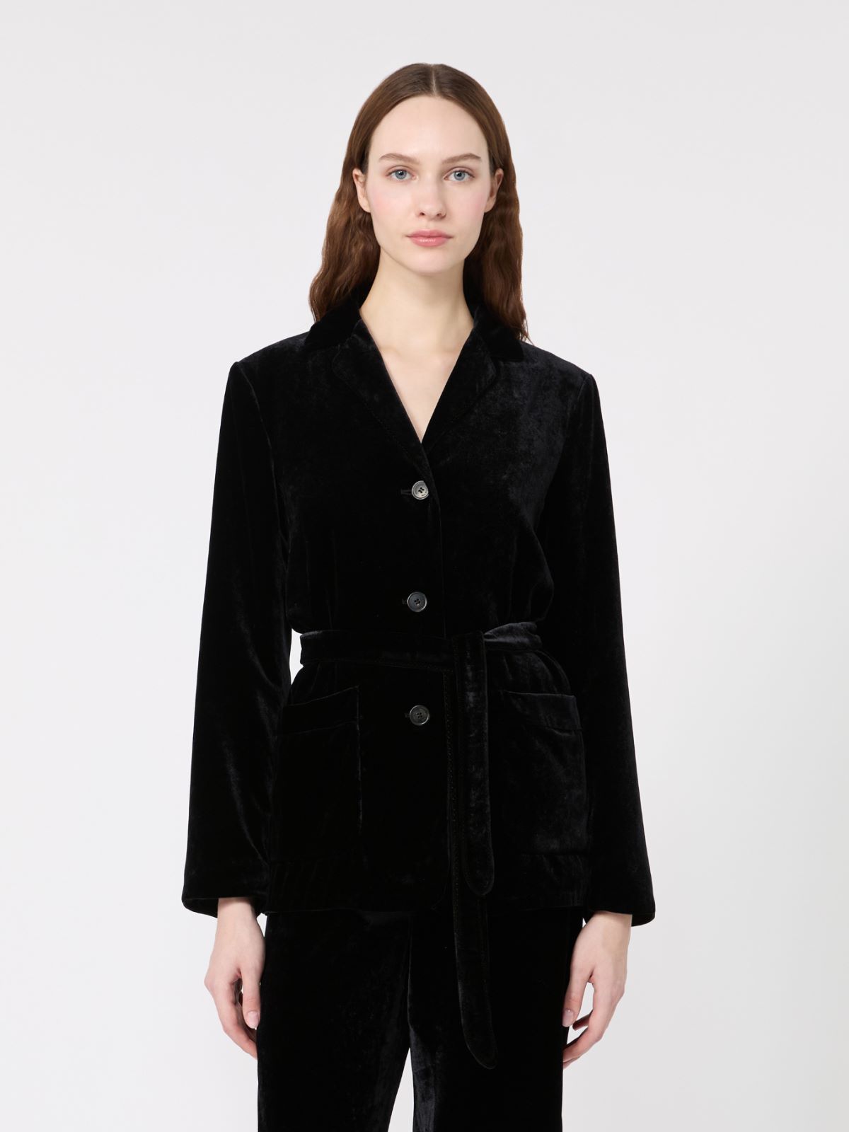 Velvet Jacket with Belt - Weekend Max Mara - 2